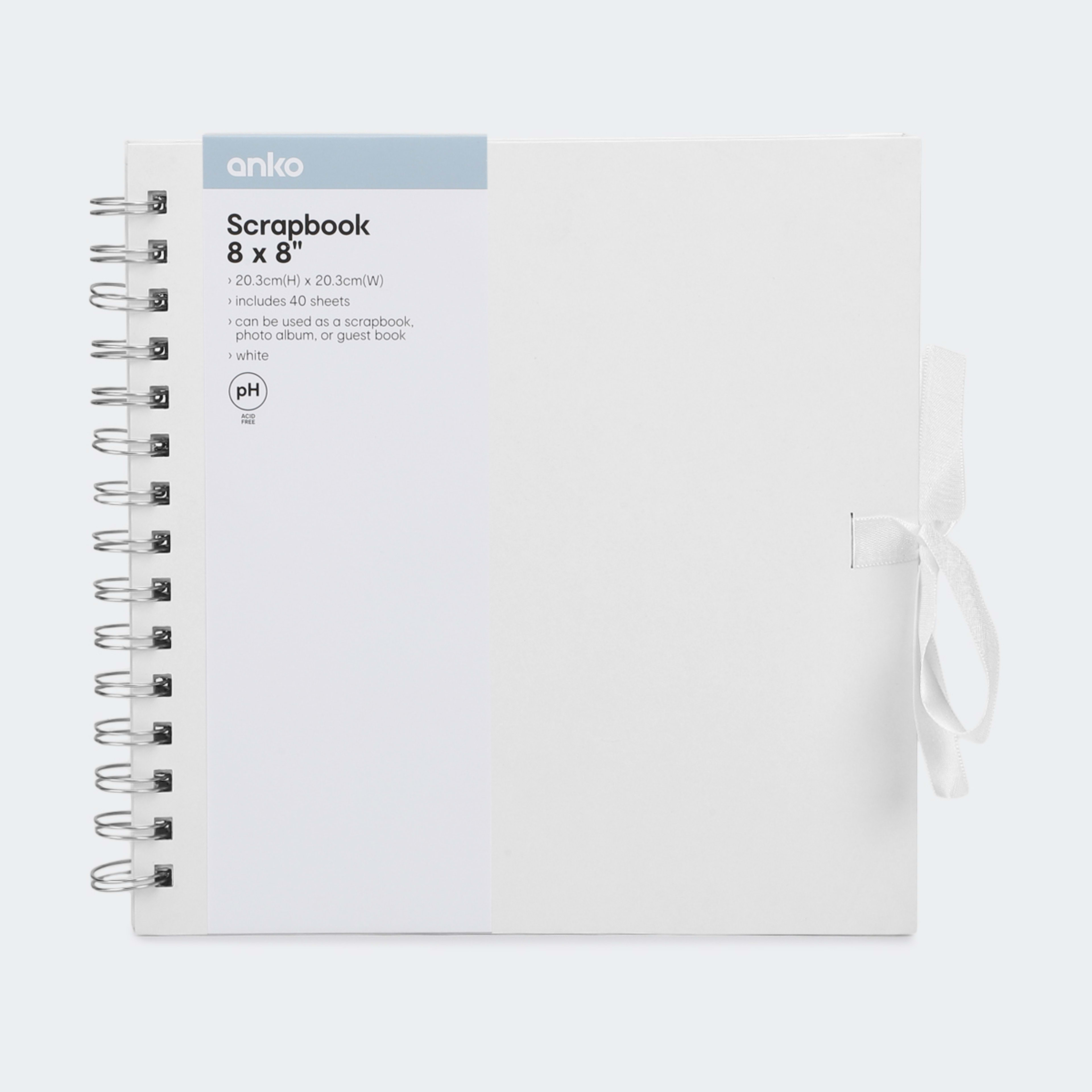 8in. x 8in. Scrapbook White Kmart