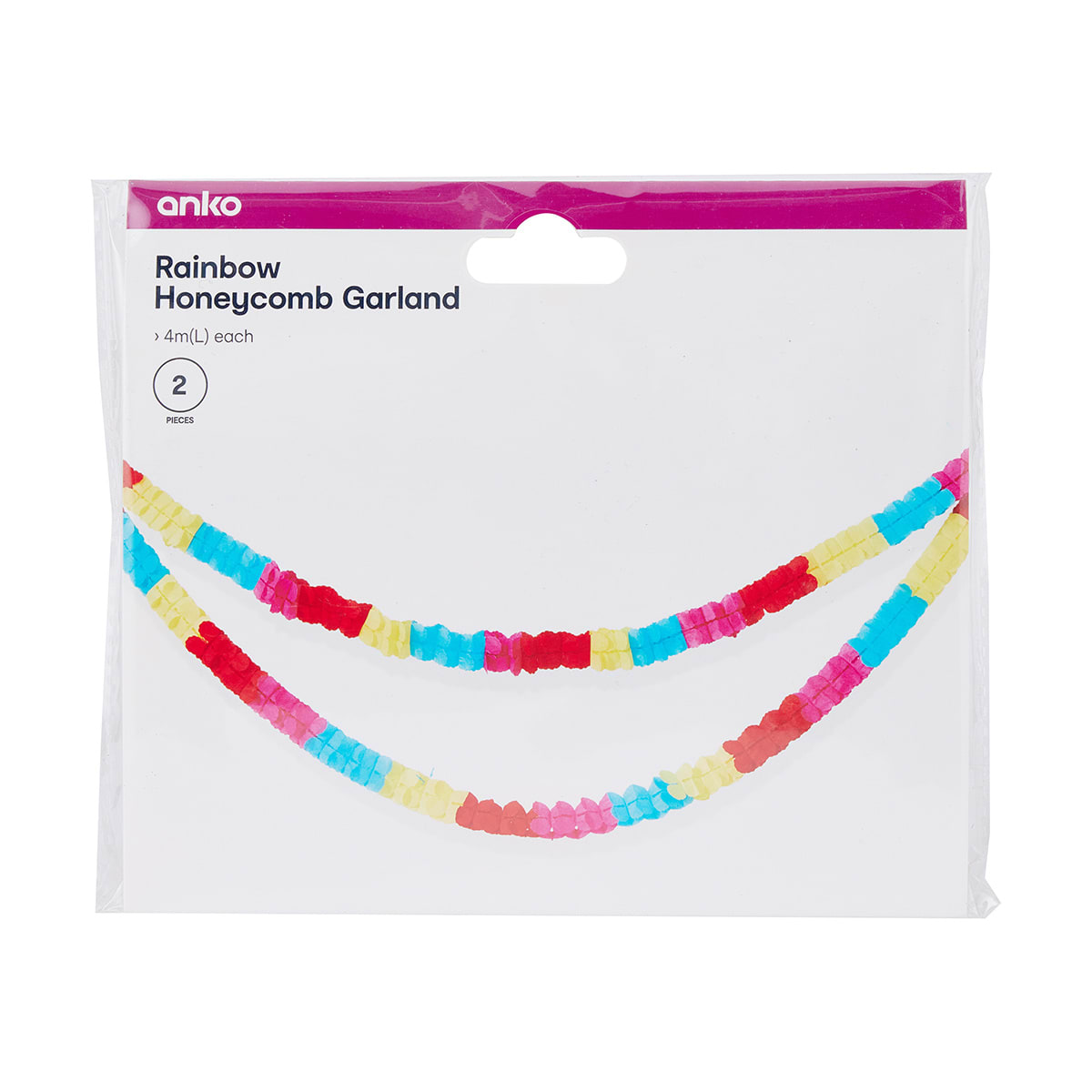 2 Piece Rainbow Garlands Kmart