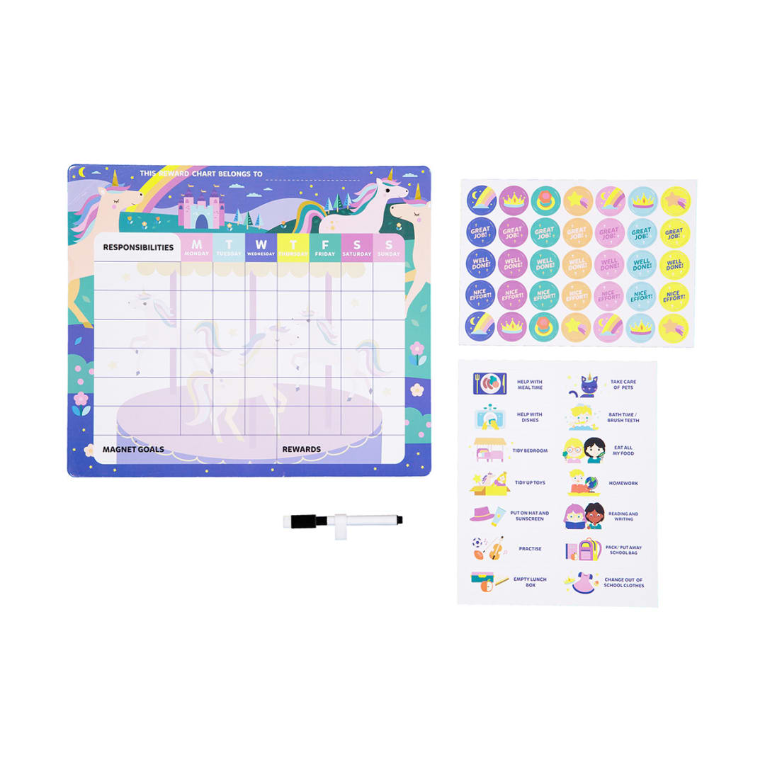 Reward Chart Daily Tasks Unicorn Kmart