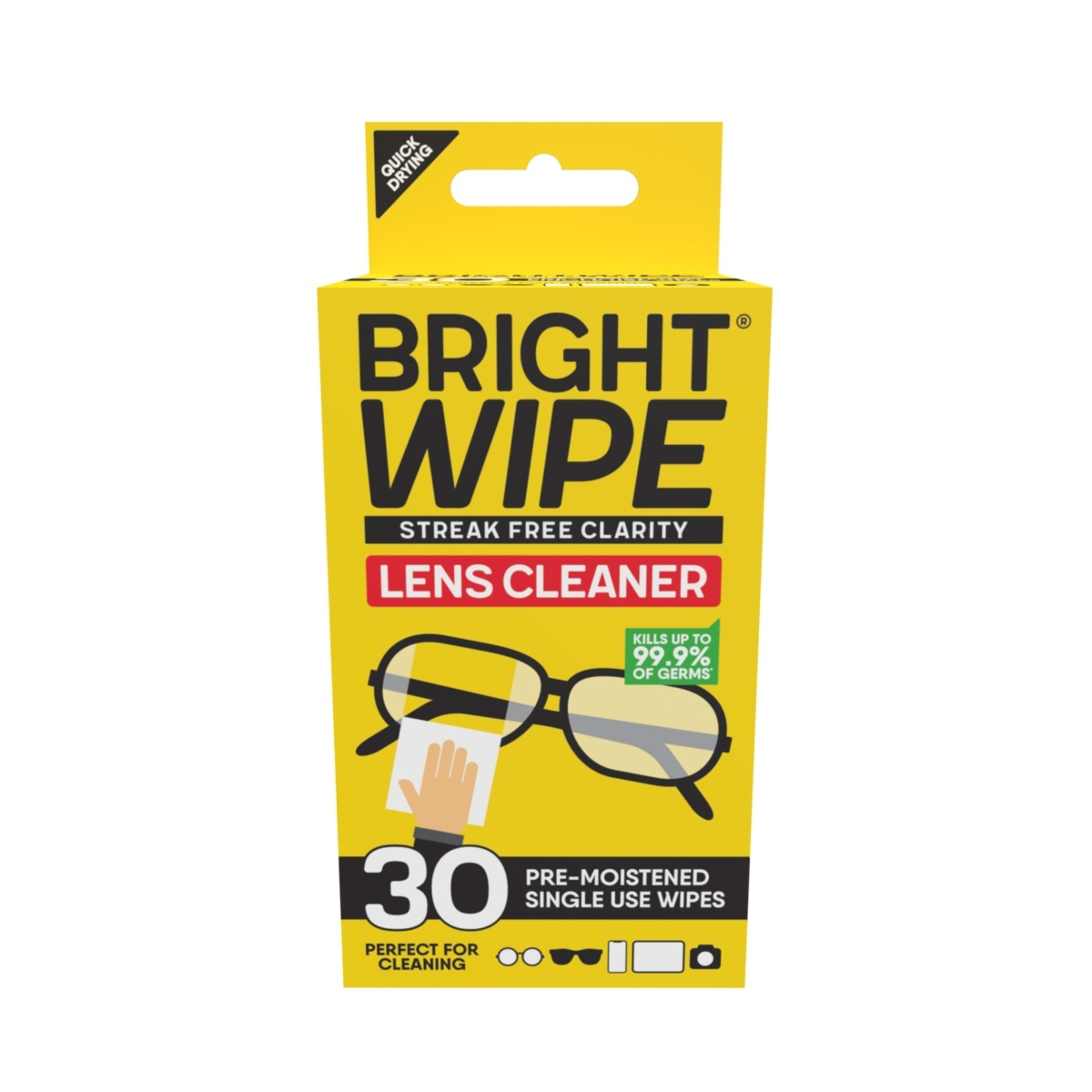 2 30 Pack Brightwipe Lens Cleaner Wipes, 2 of 6