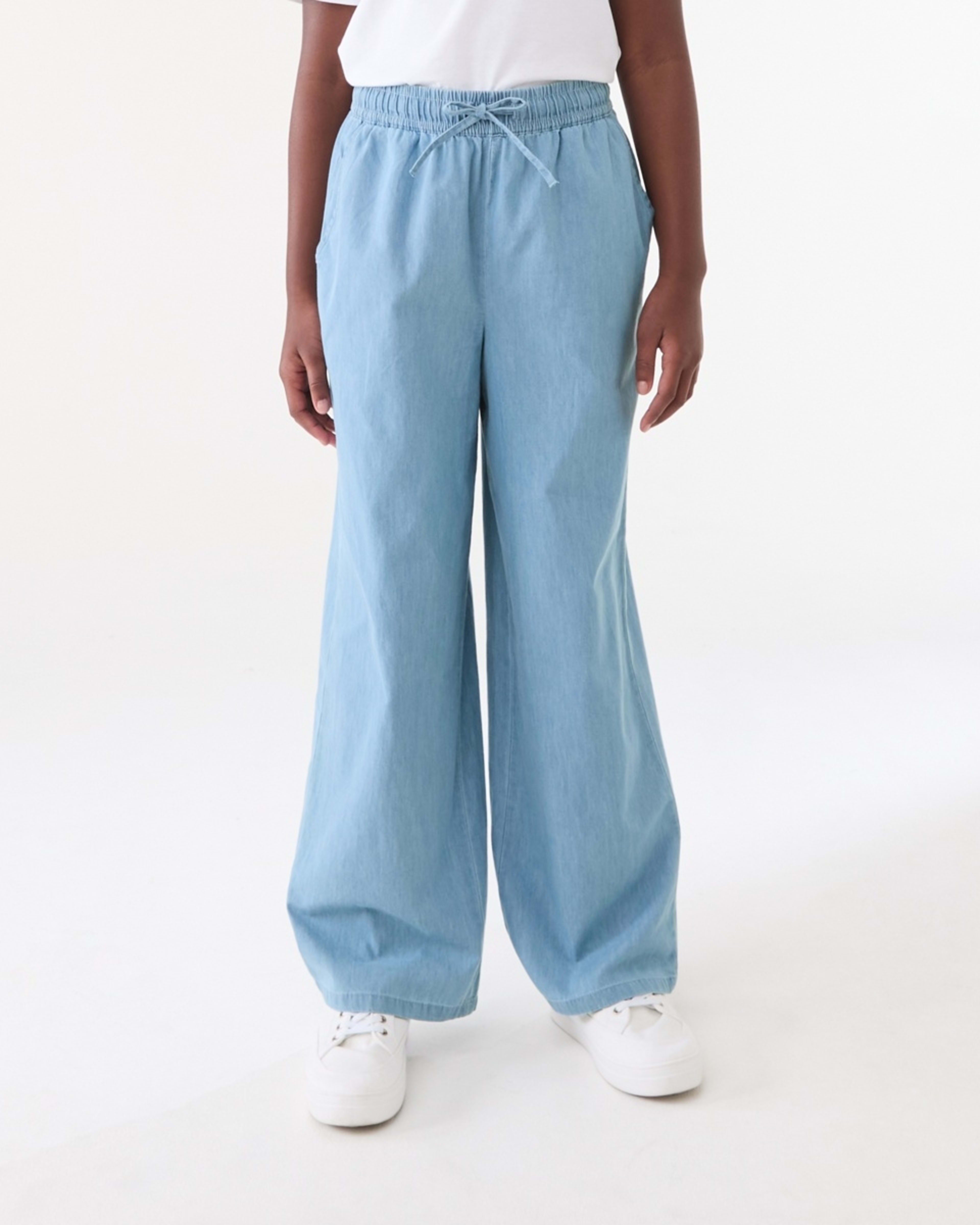 1 Chambray Wide Leg Pants CHAMBRAY