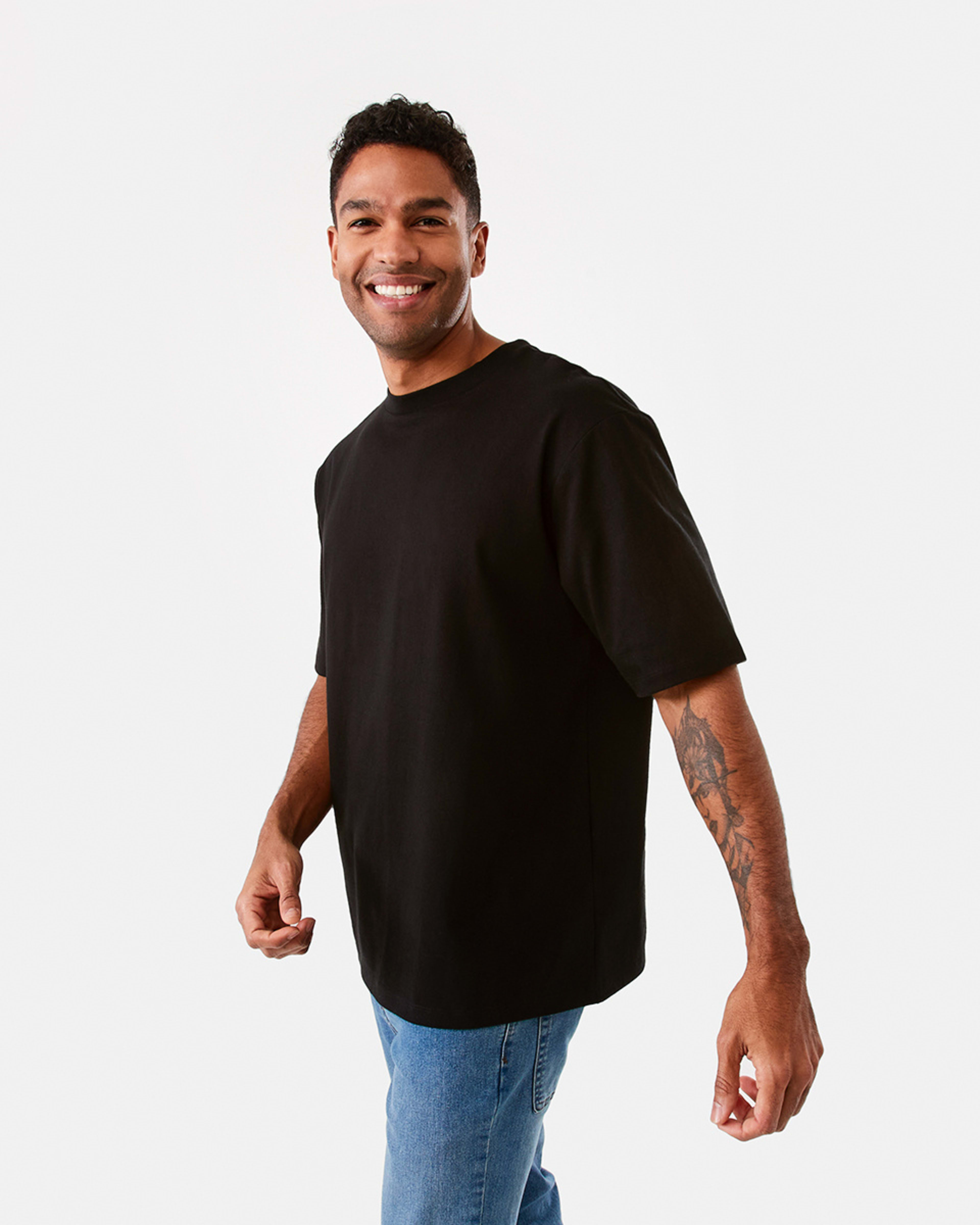 2 Oversized Heavyweight T-shirt Black, 2 of 6