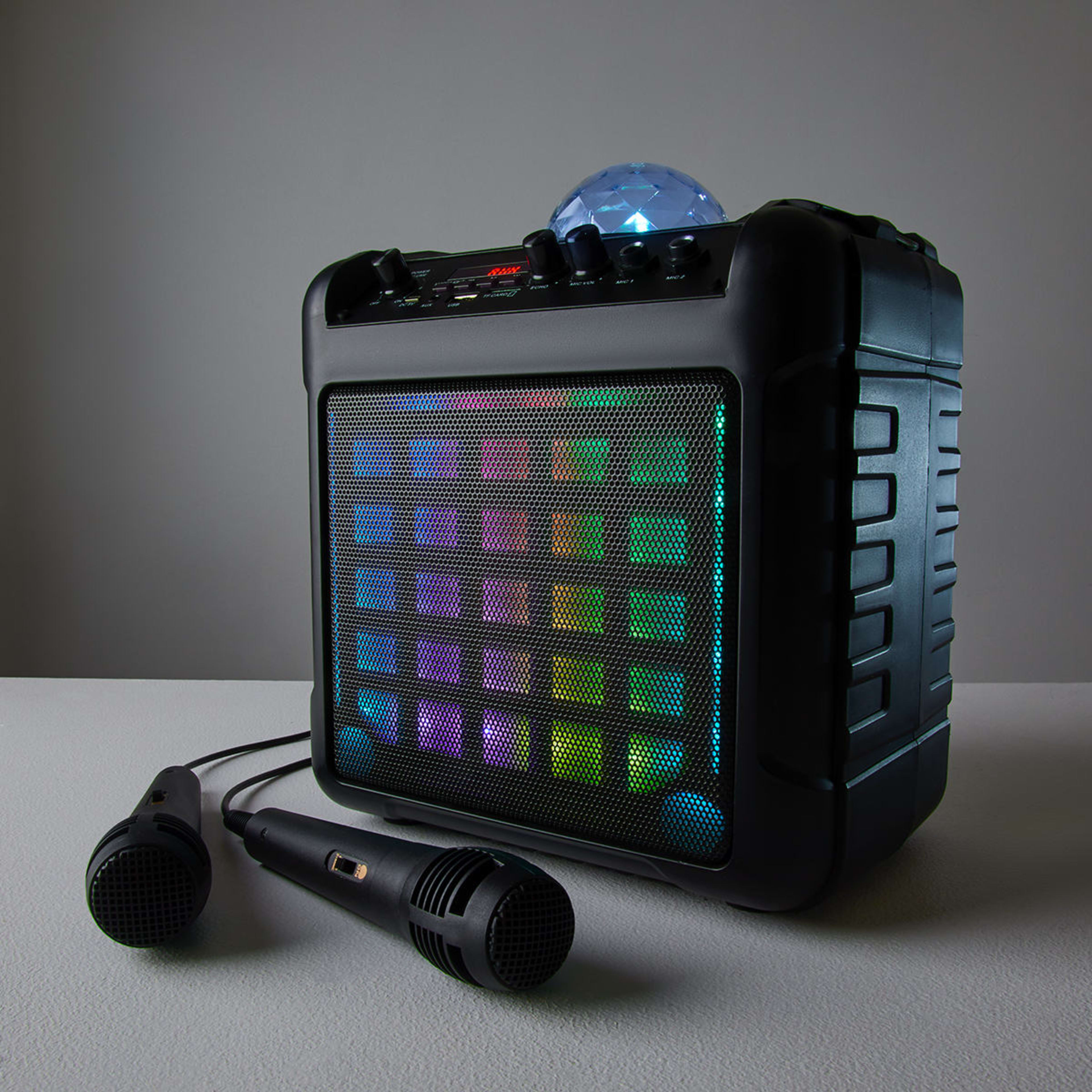 3 Karaoke Party Speaker with LED and 2 Microphones, 3 of 10