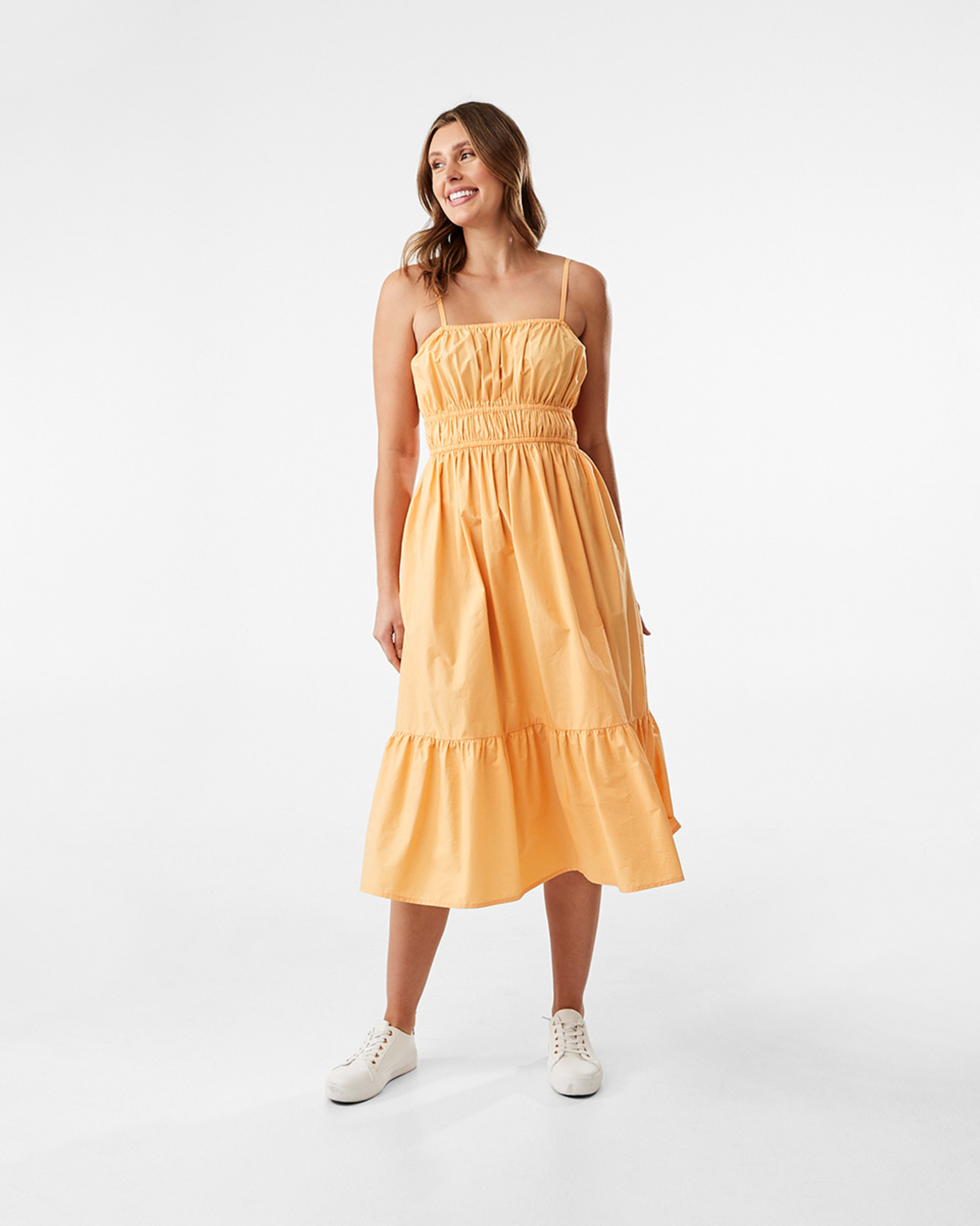 Sleeveless Ruched Midi Dress Kmart