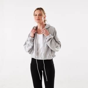 Active Womens Cropped Zip Hoodie - Kmart