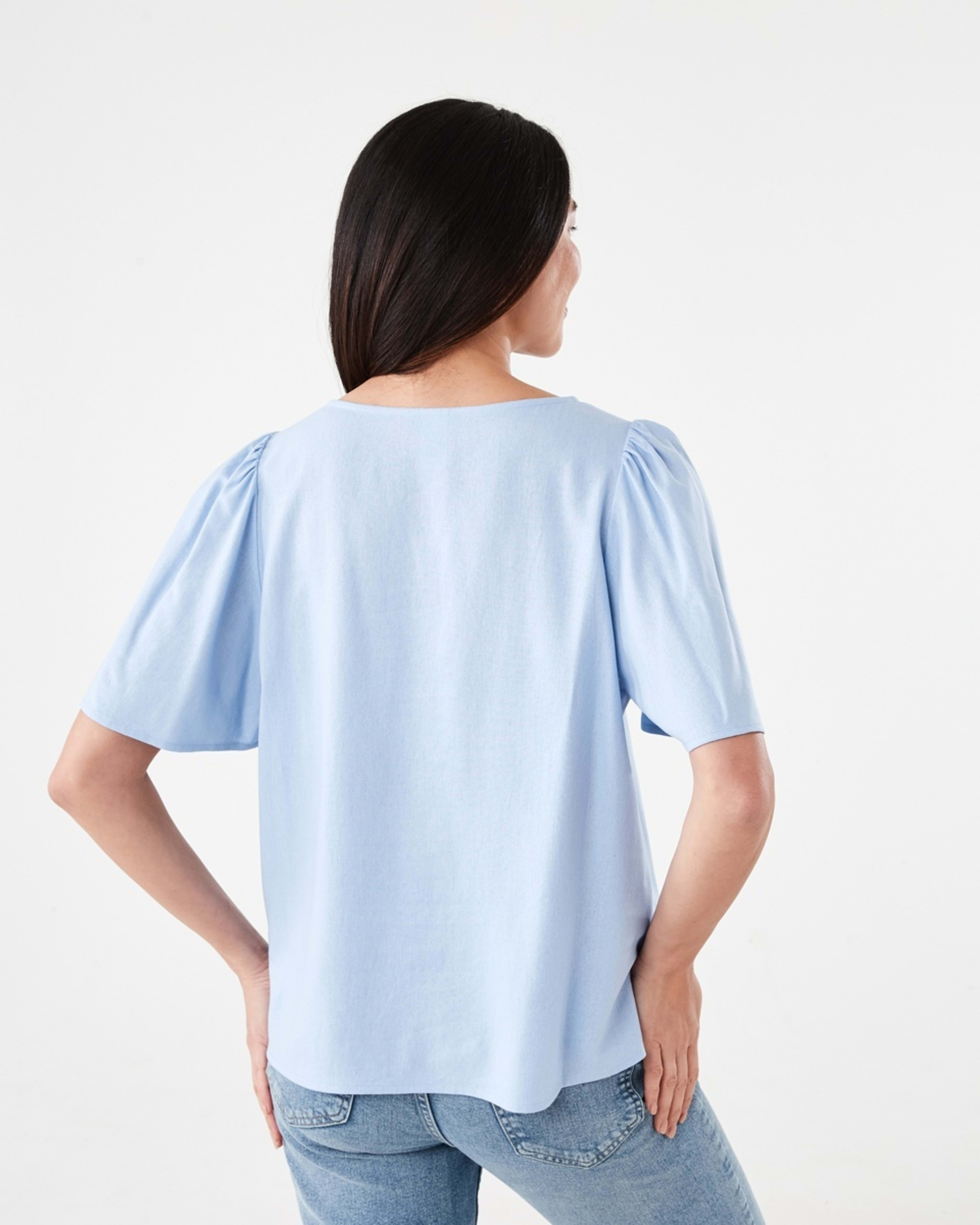 3 Short Sleeve Flutter Top BRUNI BLUE, 3 of 5