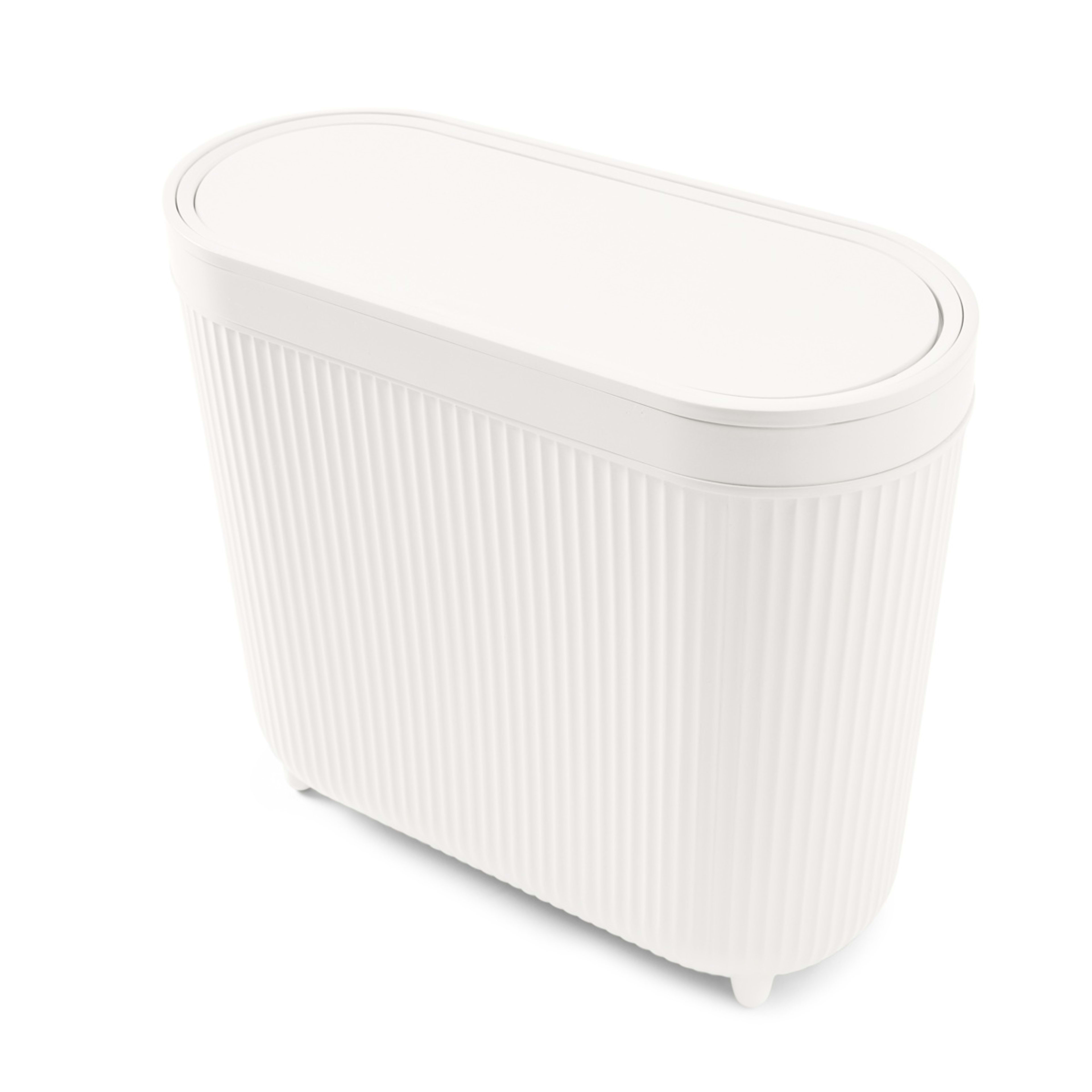 3 8L Push Top Bin - White, 3 of 10