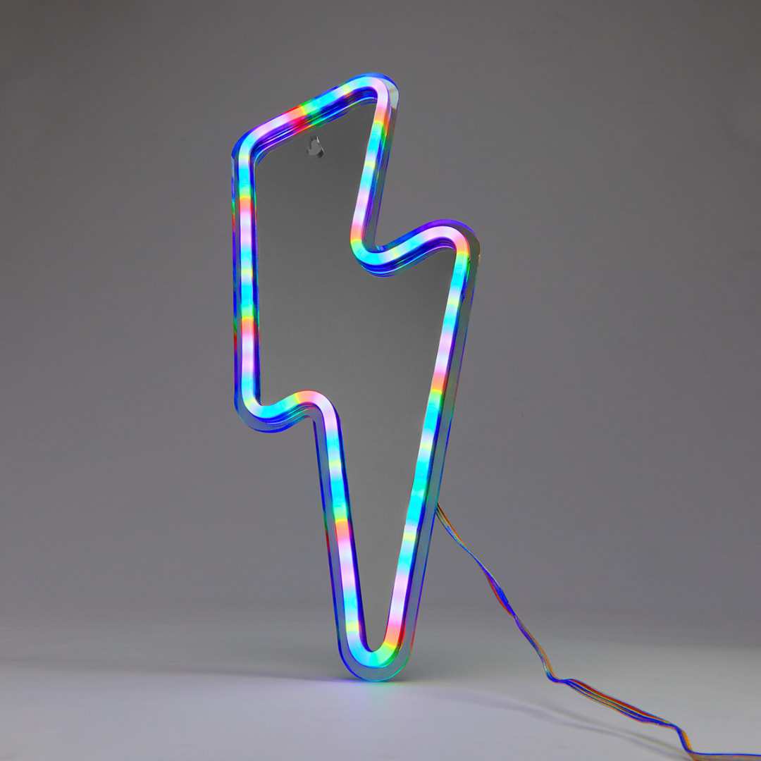 LED Neon Lightning Bolt Light Kmart