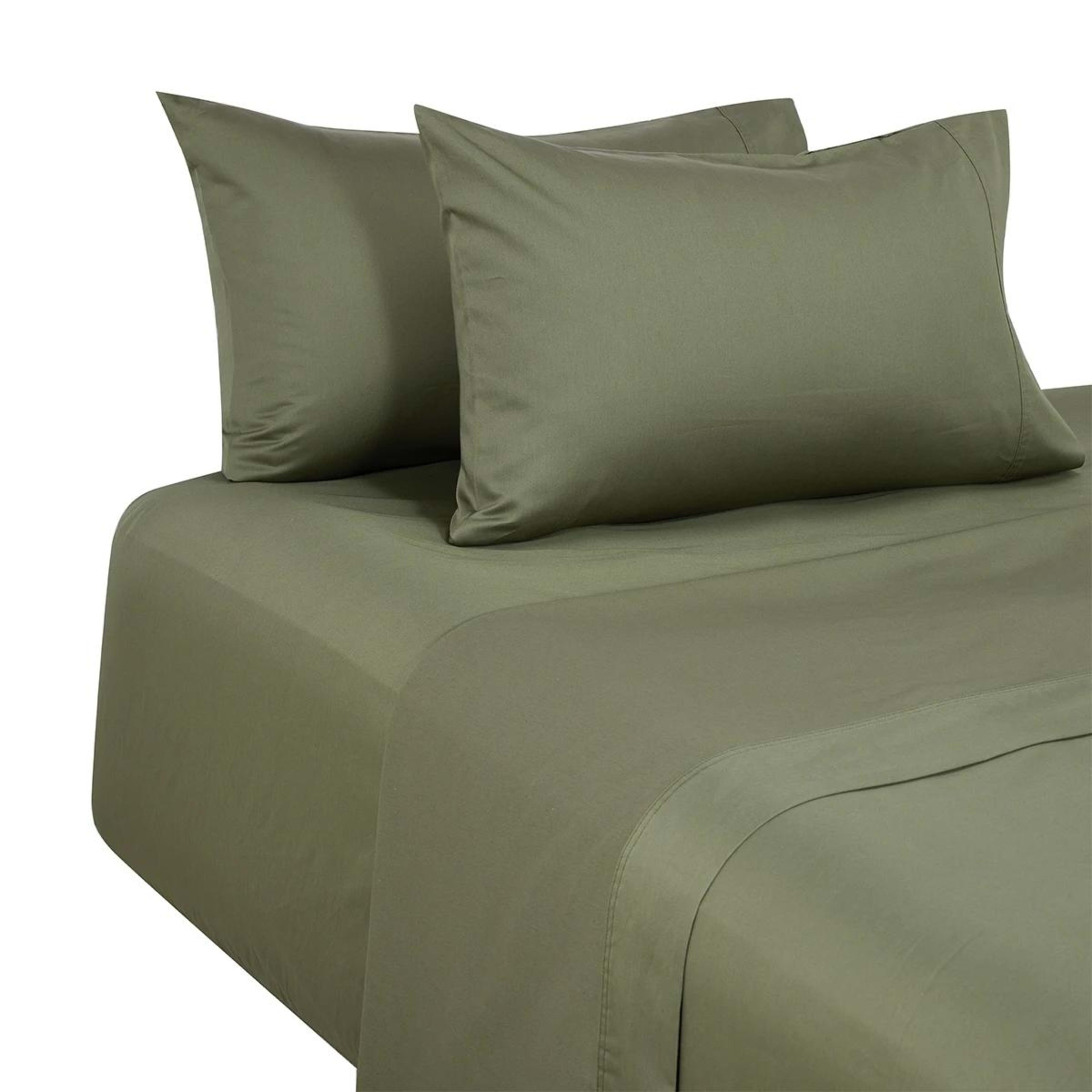 5 500 Thread Count Australian Grown Cotton Sheet Set - Queen Bed, Forest, 5 of 7