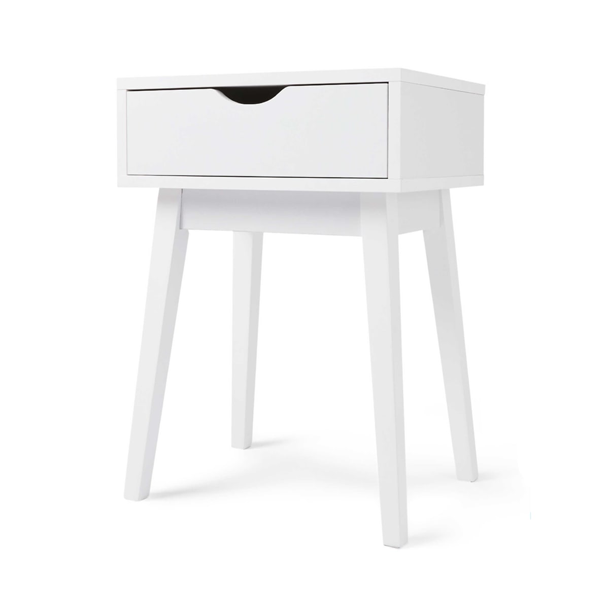 scandinavian side table with storage