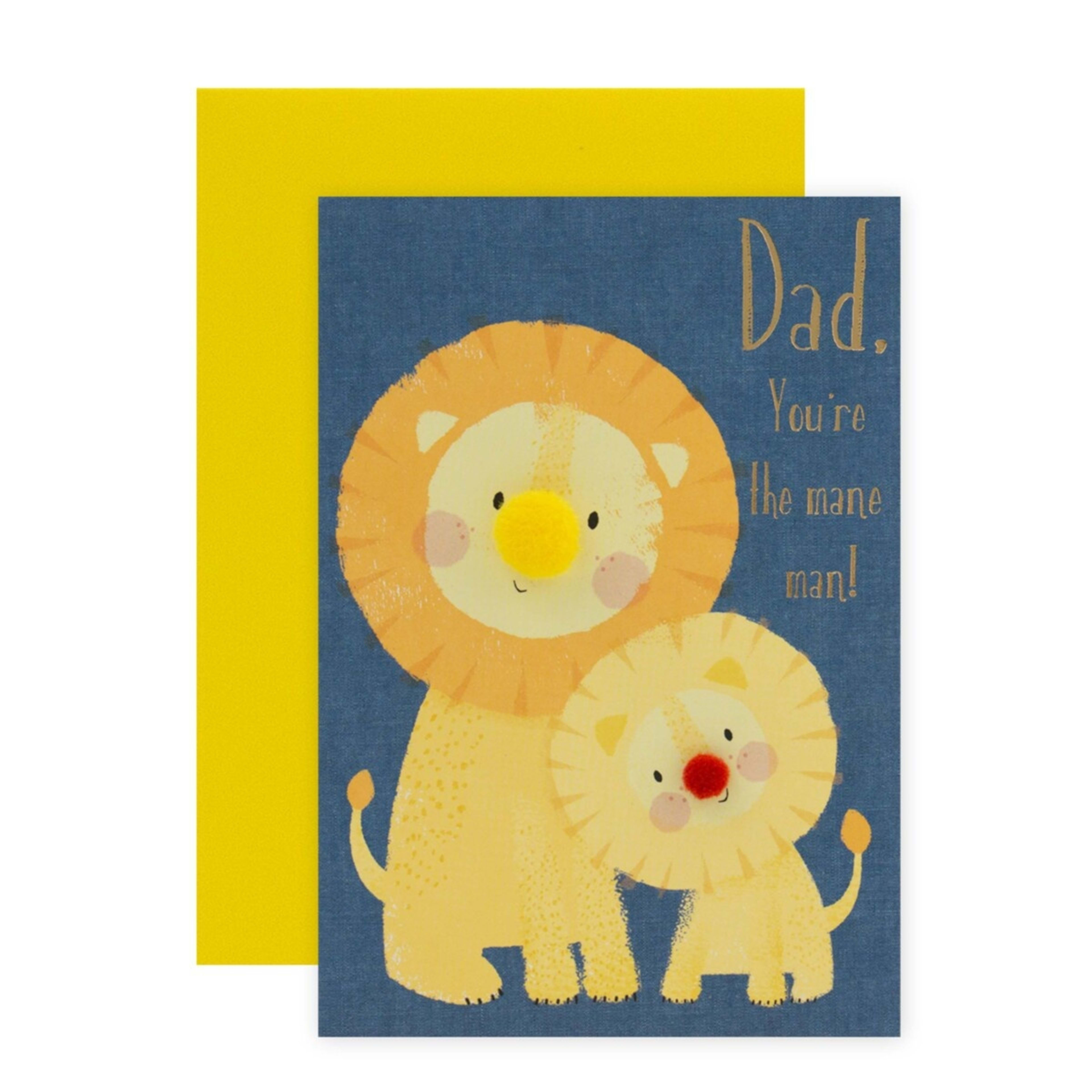 1 Connections from Hallmark Birthday Card for Dad - Lion and Cub