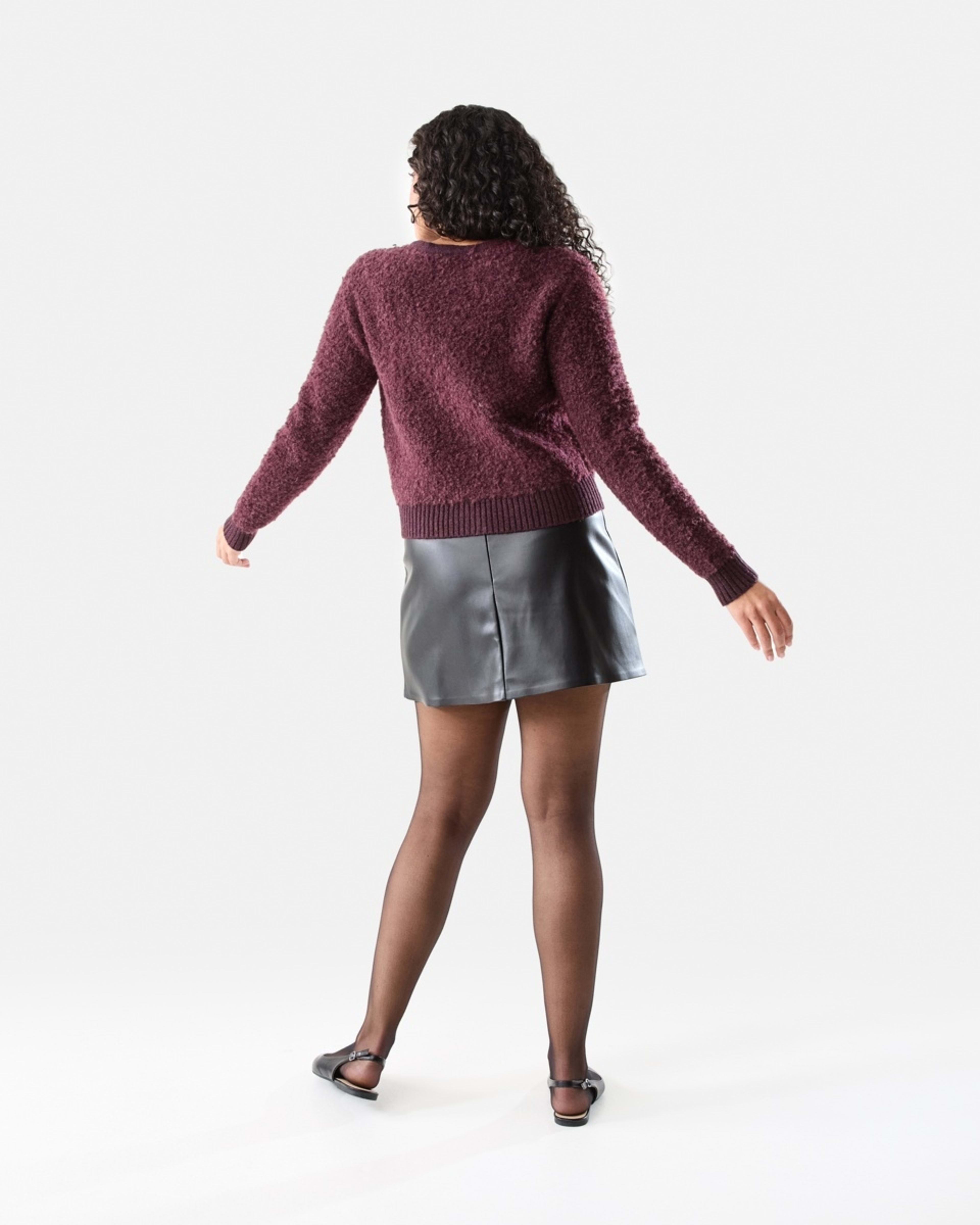 4 Pocket Textured Cardigan Mulberry, 4 of 10