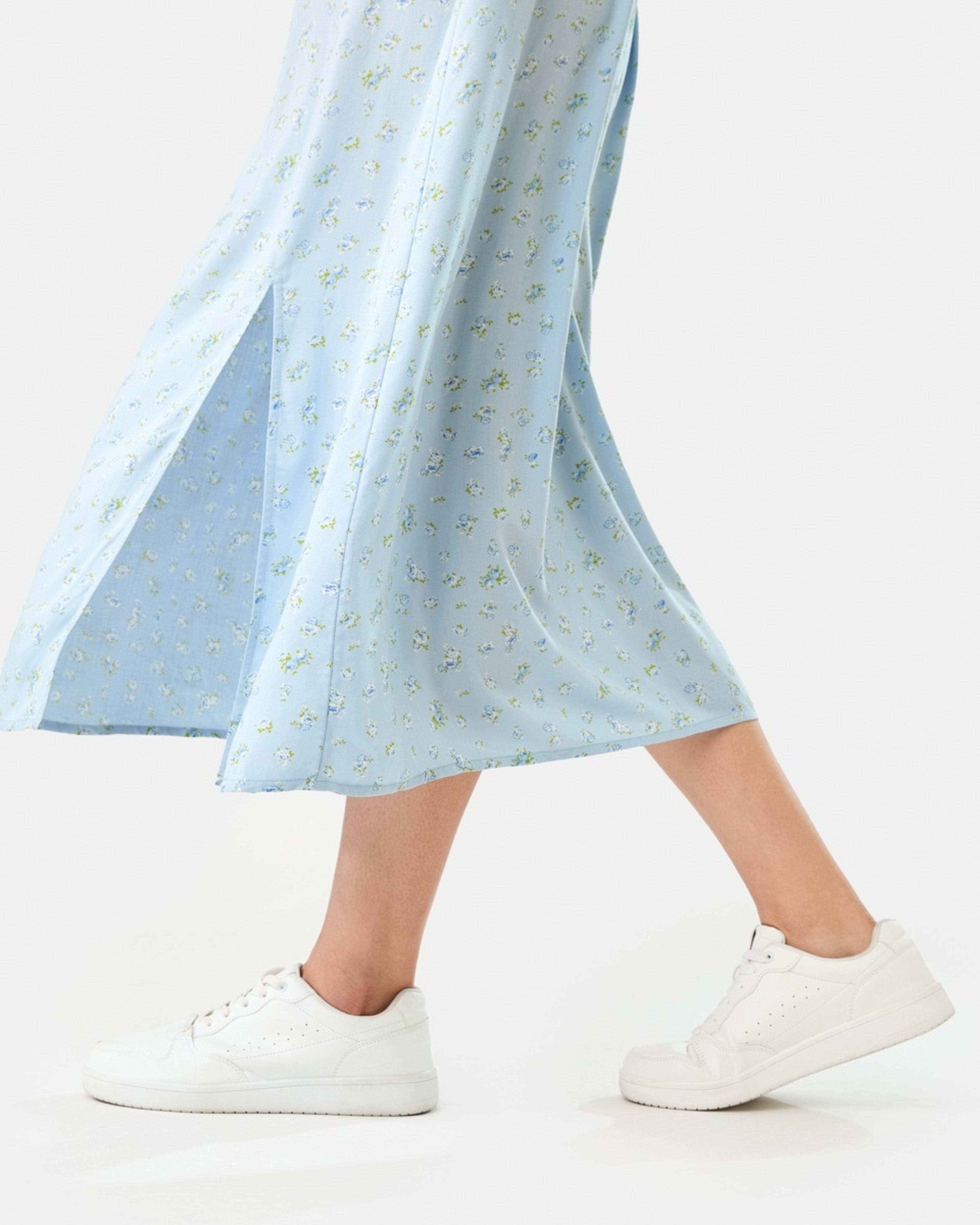 8 Short Sleeve Square Neck Tea Midi Dress DITSY ROSE SKYWAY, 8 of 8