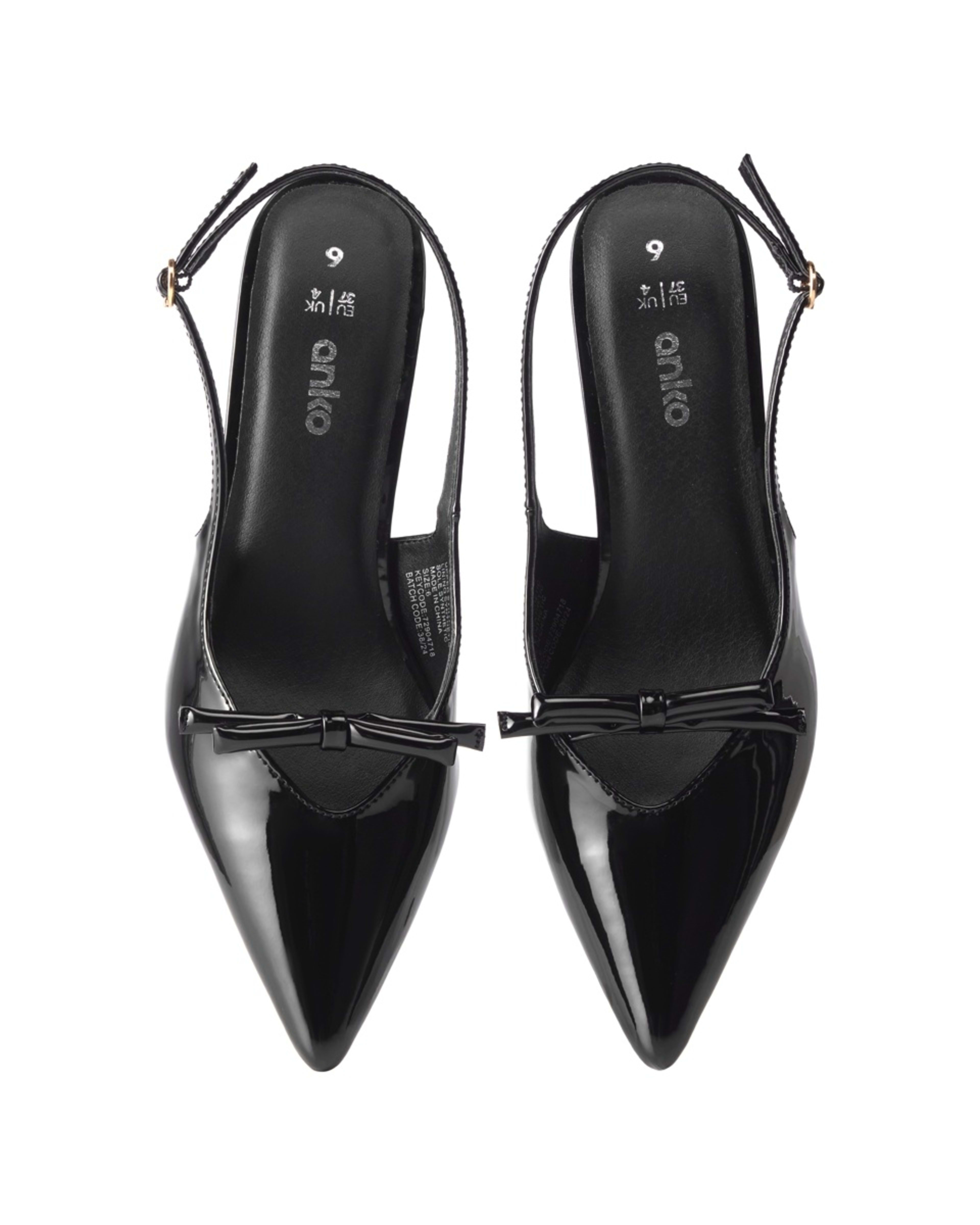 4 Slingback Kitten Heels Black, 4 of 5