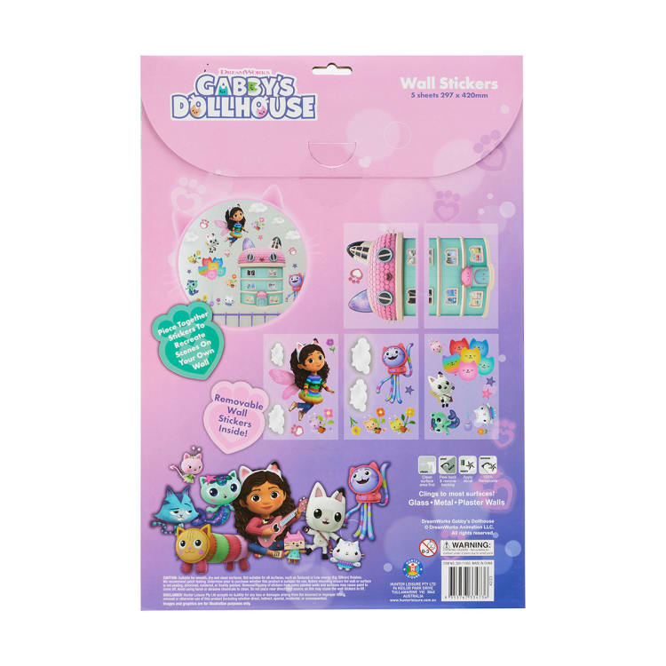 DreamWorks Gabby's Dollhouse Cat Adventures Wall Stickers Kmart