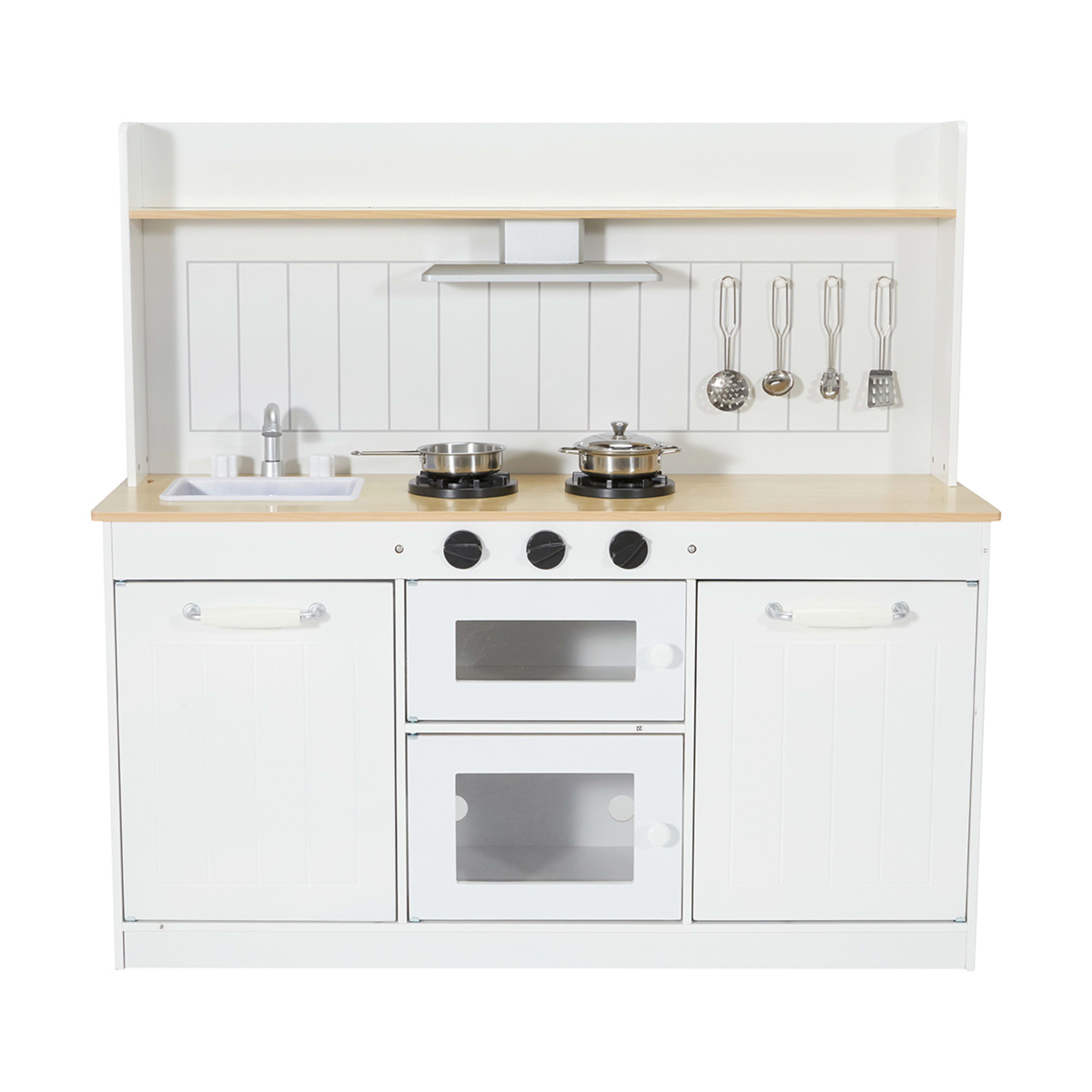 7 Piece Wooden Rustic Kitchen Playset - Kmart