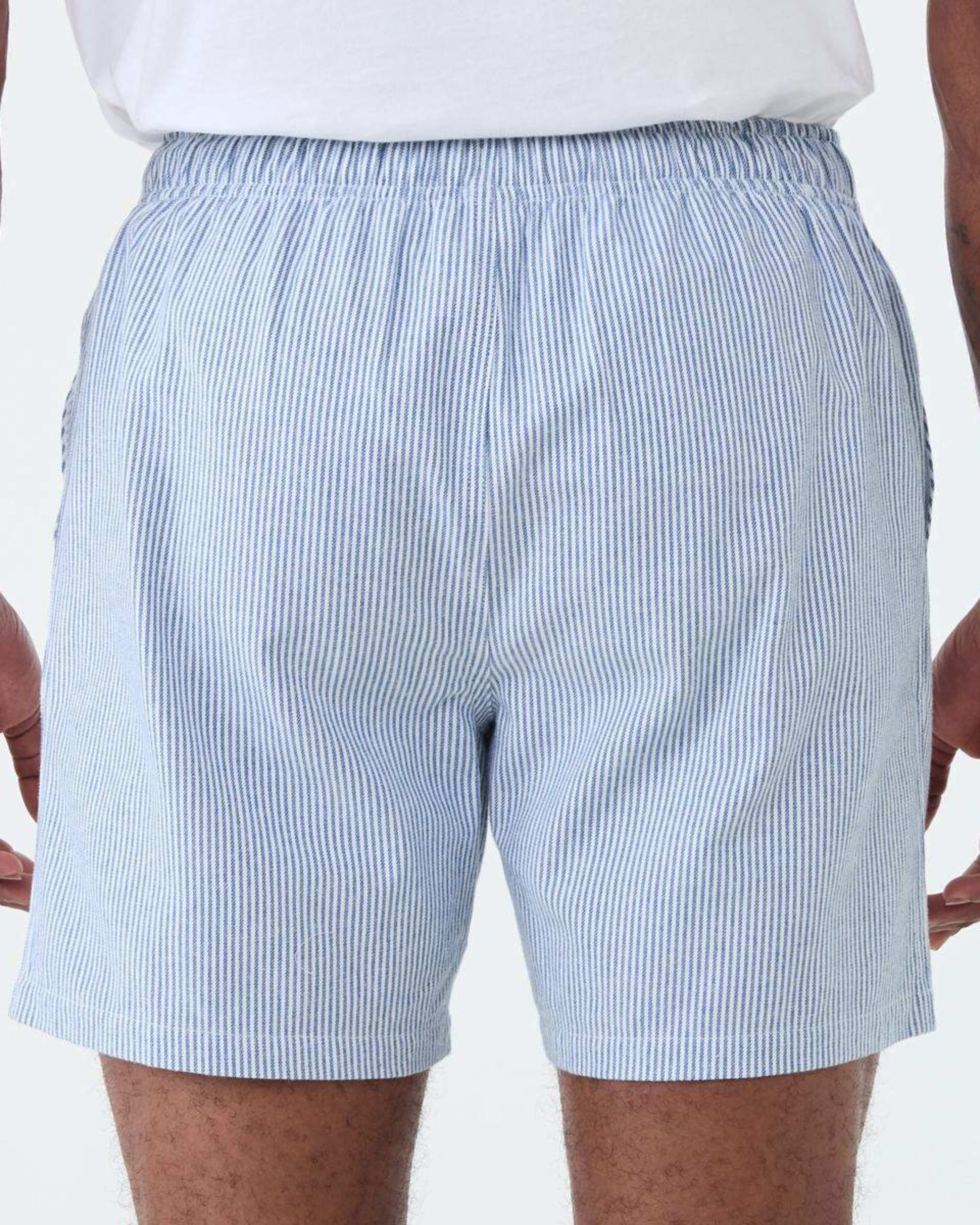 3 Textured Volley Shorts MICROSTRIPE FELICIA BLUE, 3 of 6