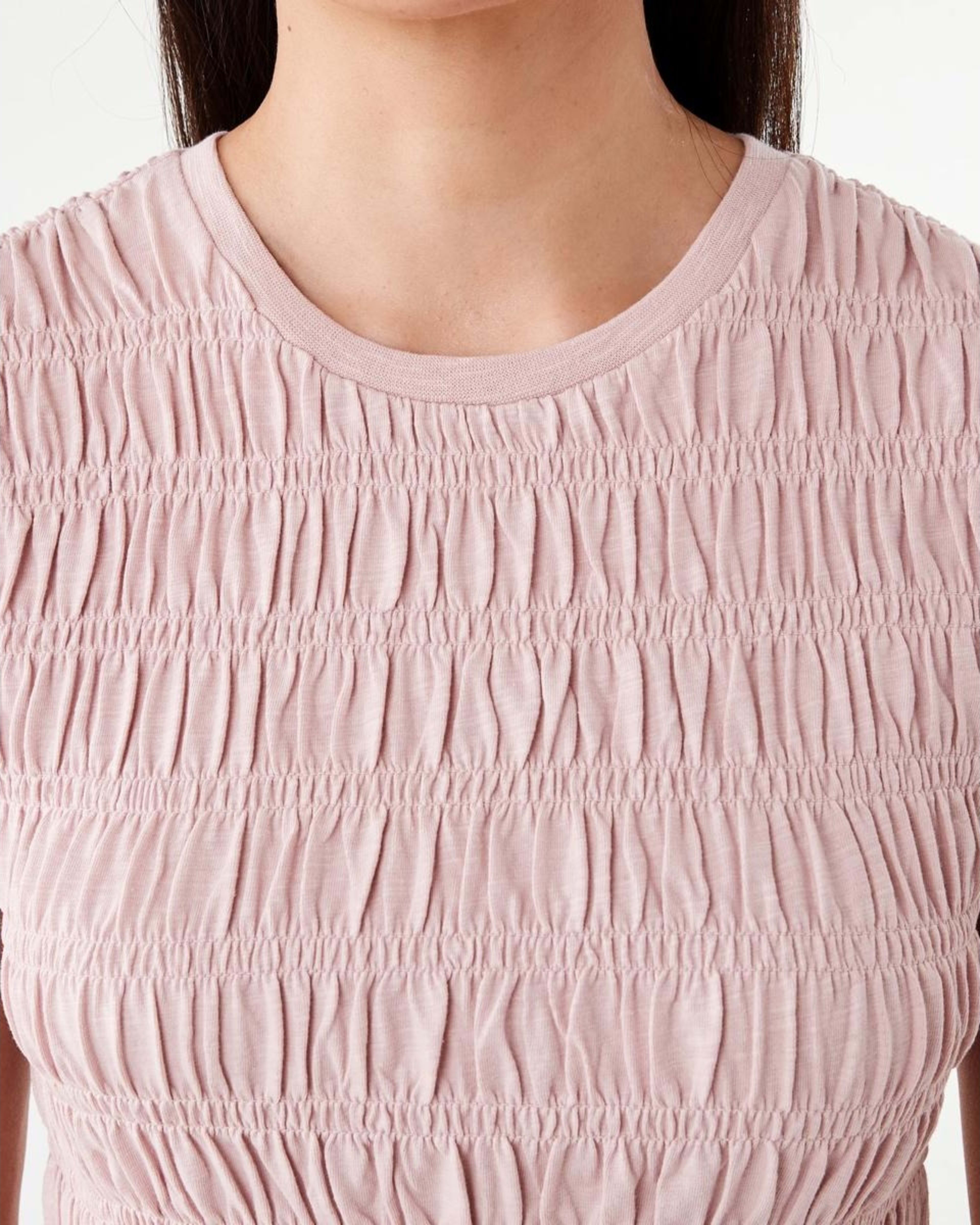 5 Short Sleeve Shirred Top Soft Prpl, 5 of 6