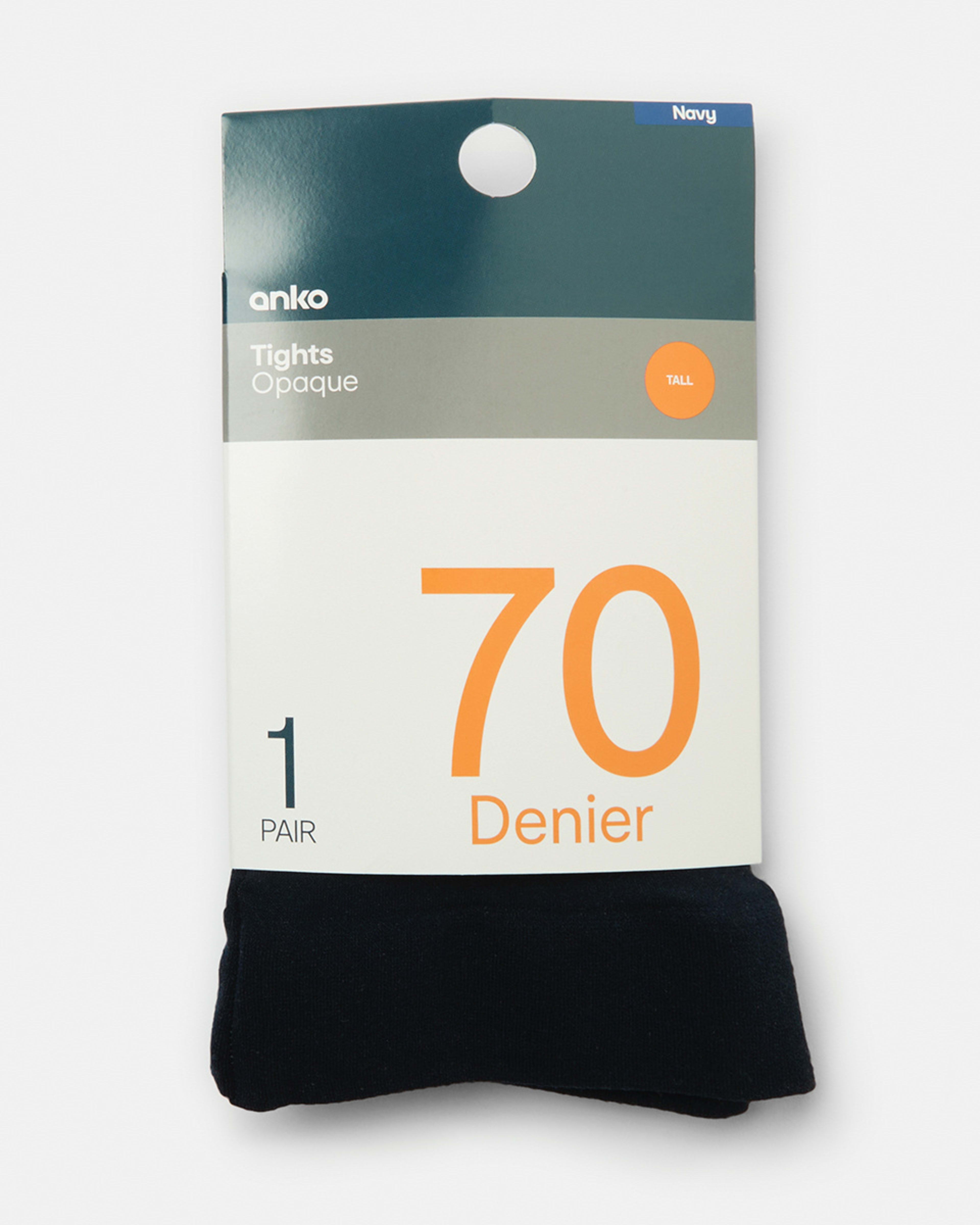 5 70 Denier Opaque Tights Deep Navy, 5 of 5