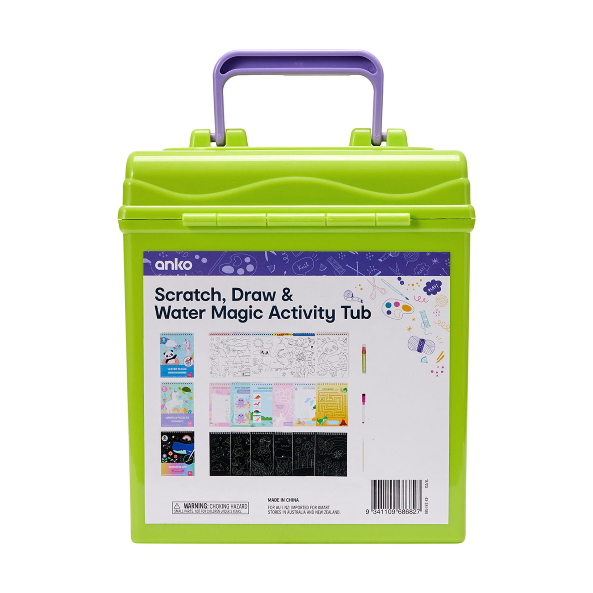 6 Piece Scratch, Draw & Water Magic Activity Tub Kmart