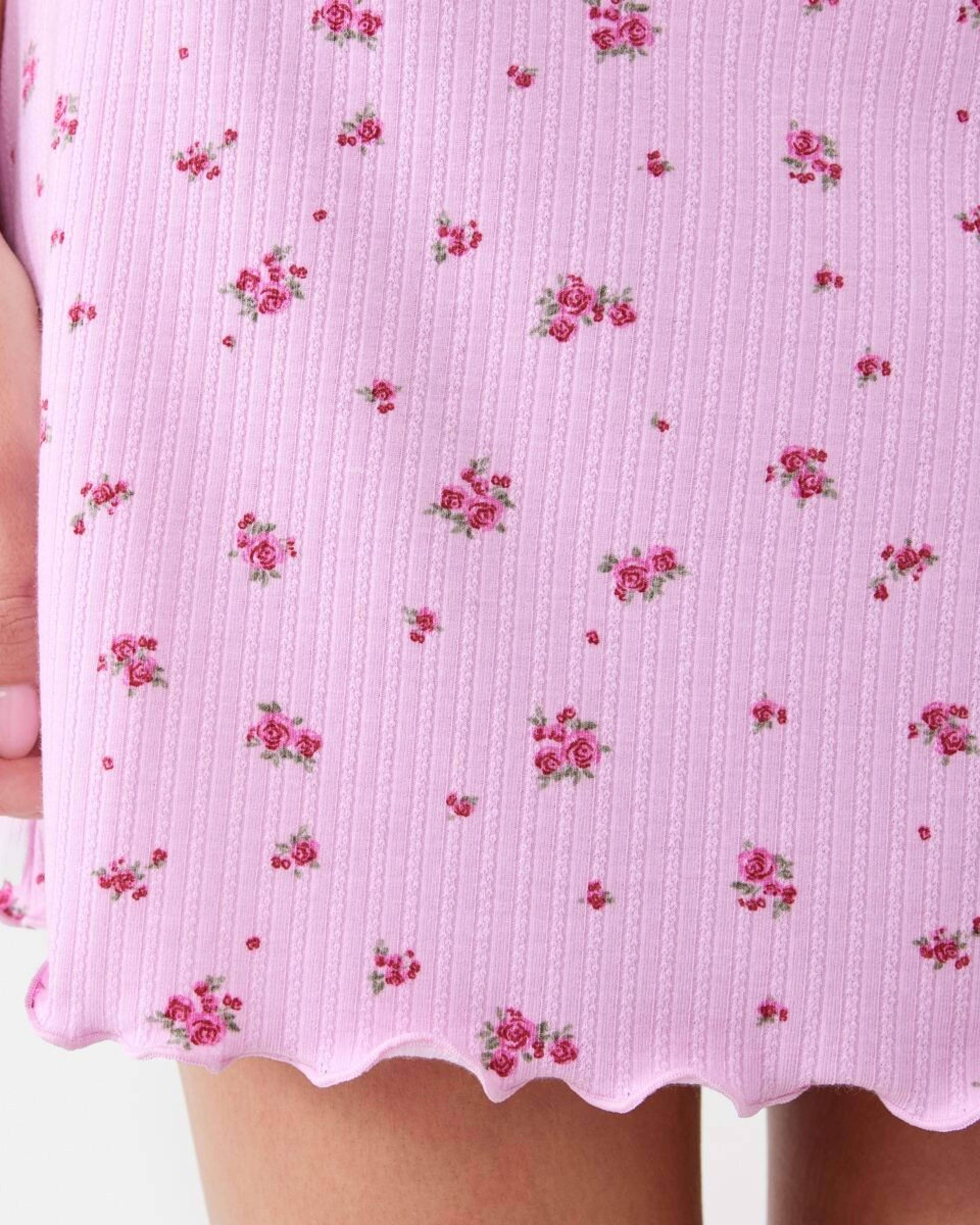 8 Sleeveless Rib Nightie PINK ROSE PINK LADY, 8 of 8