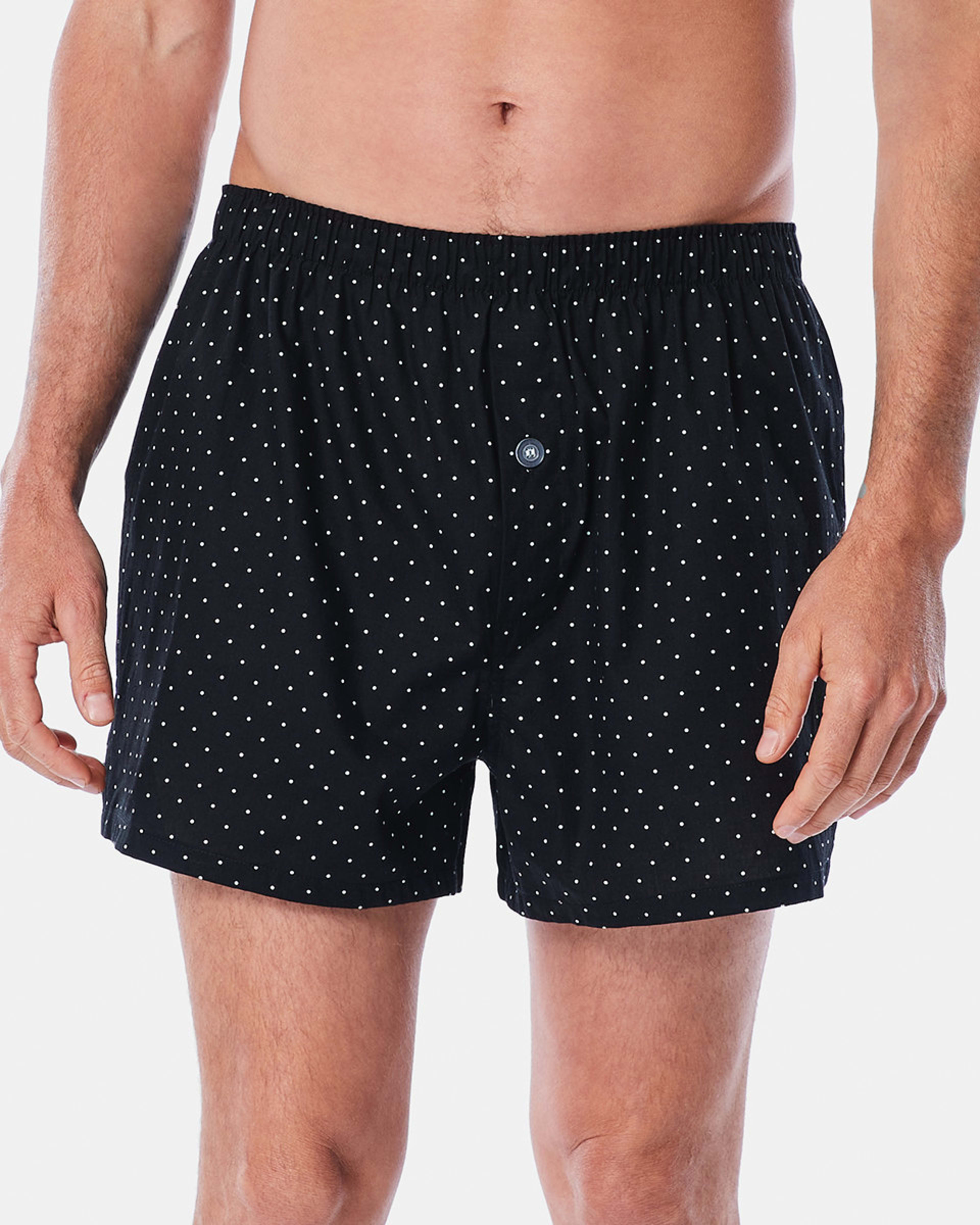 4 3 Pack Alpha Classic Woven Boxers Black Dot, 4 of 7
