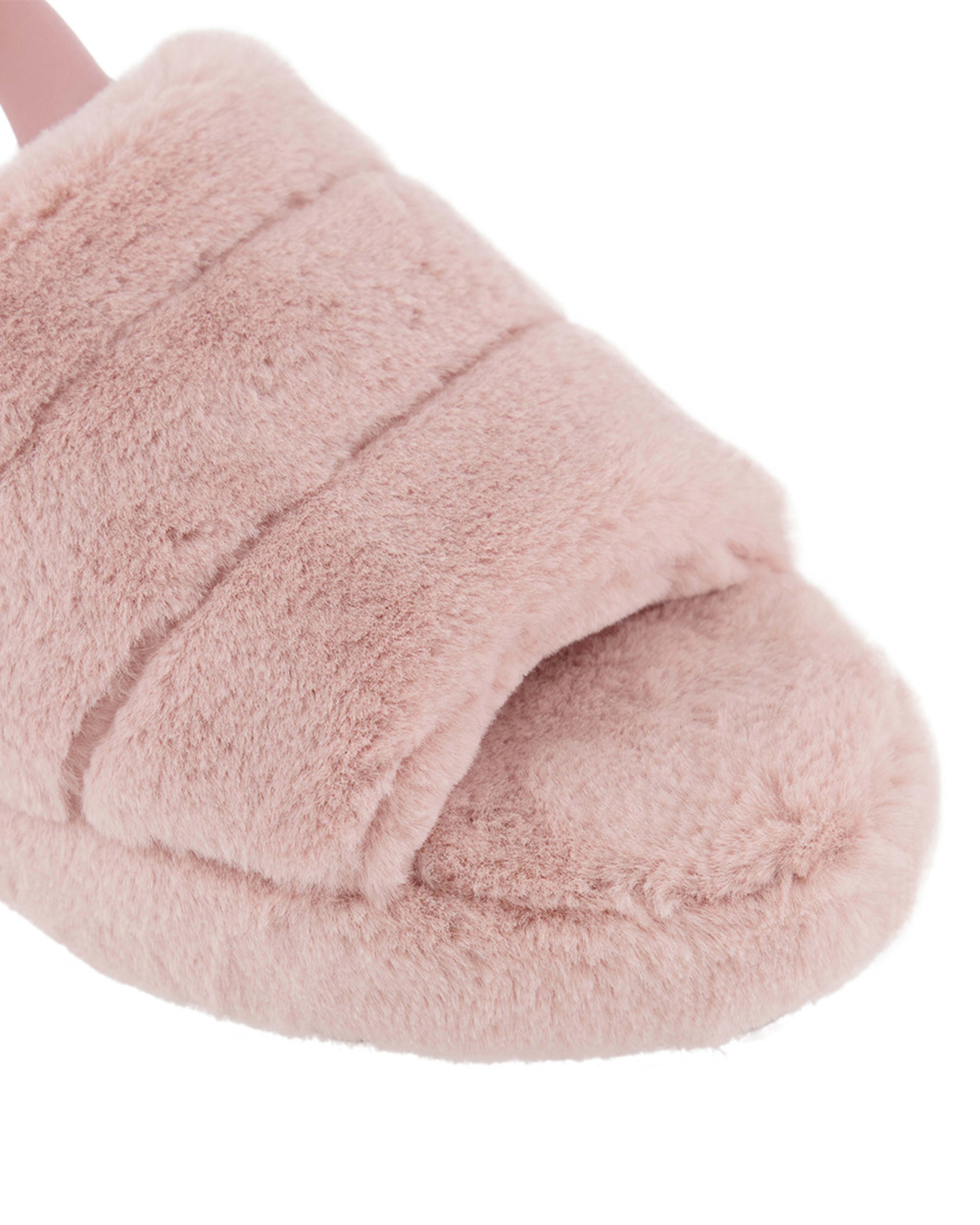 Furry Footbed Slippers Kmart