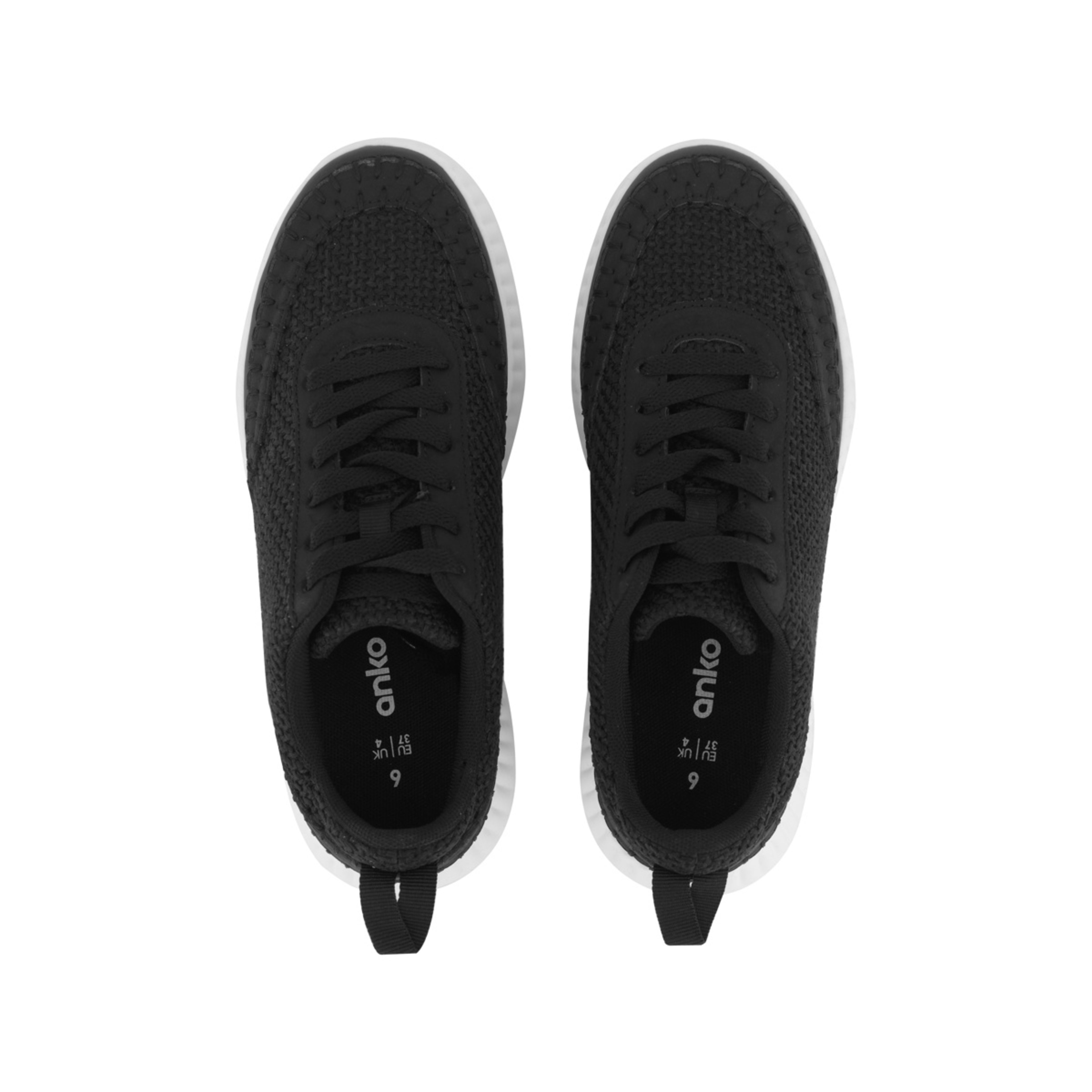 2 Textured Platform Sneakers Black, 2 of 5