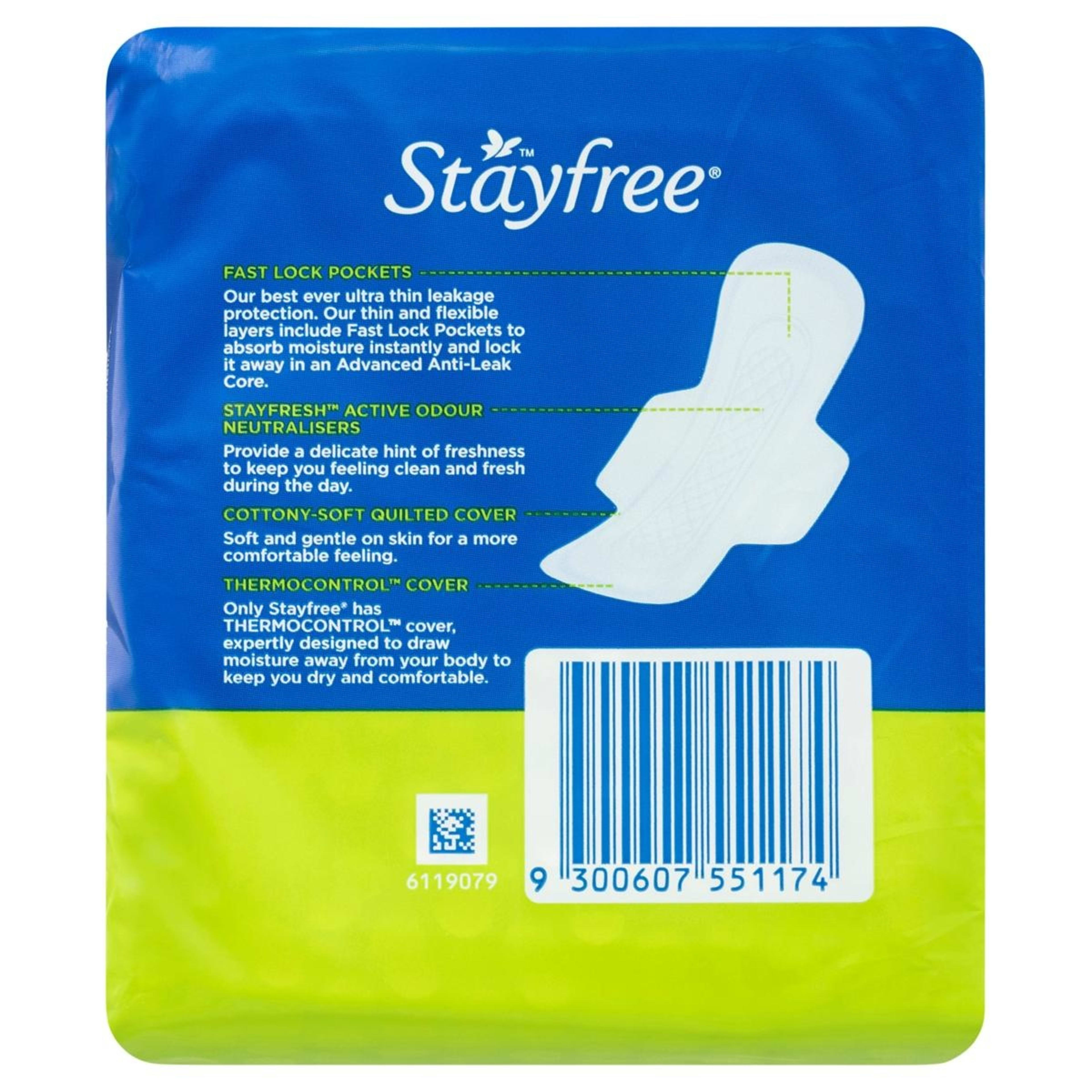 2 Stayfree 14 Pack UltraThin Regular Pads with Wings, 2 of 7