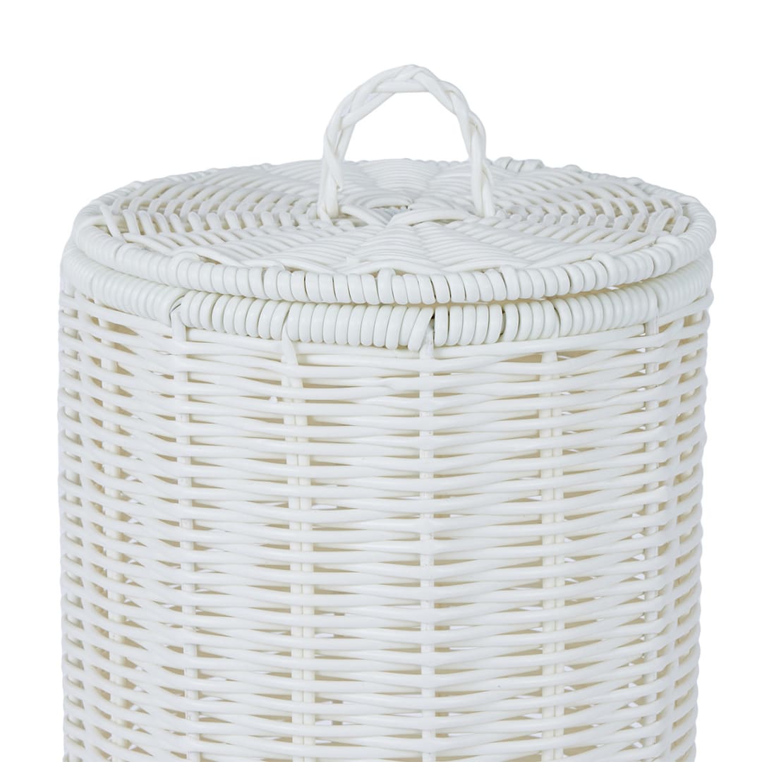 White Rattan Look Toilet Roll Holder Kmart