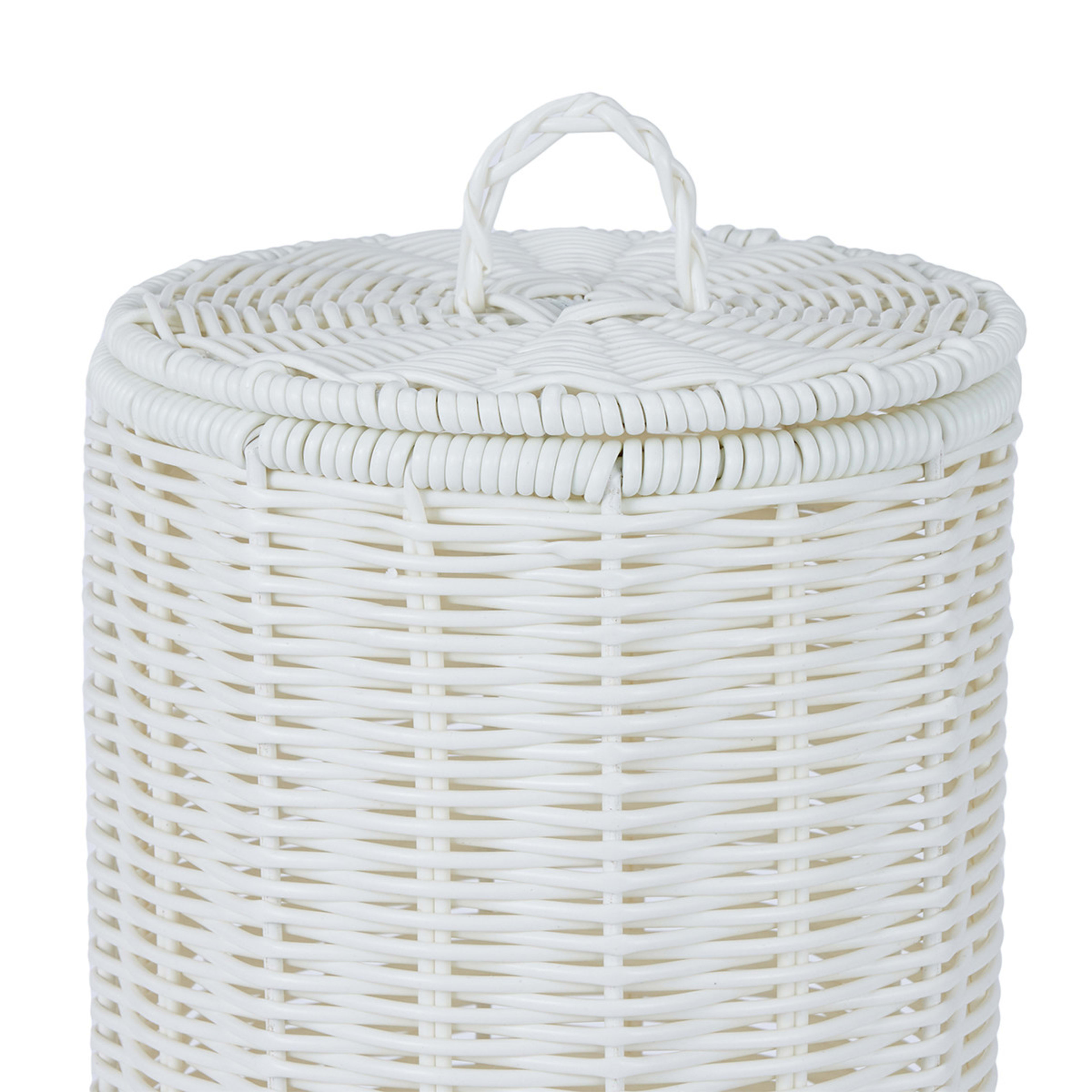 White Rattan Look Toilet Roll Holder Kmart