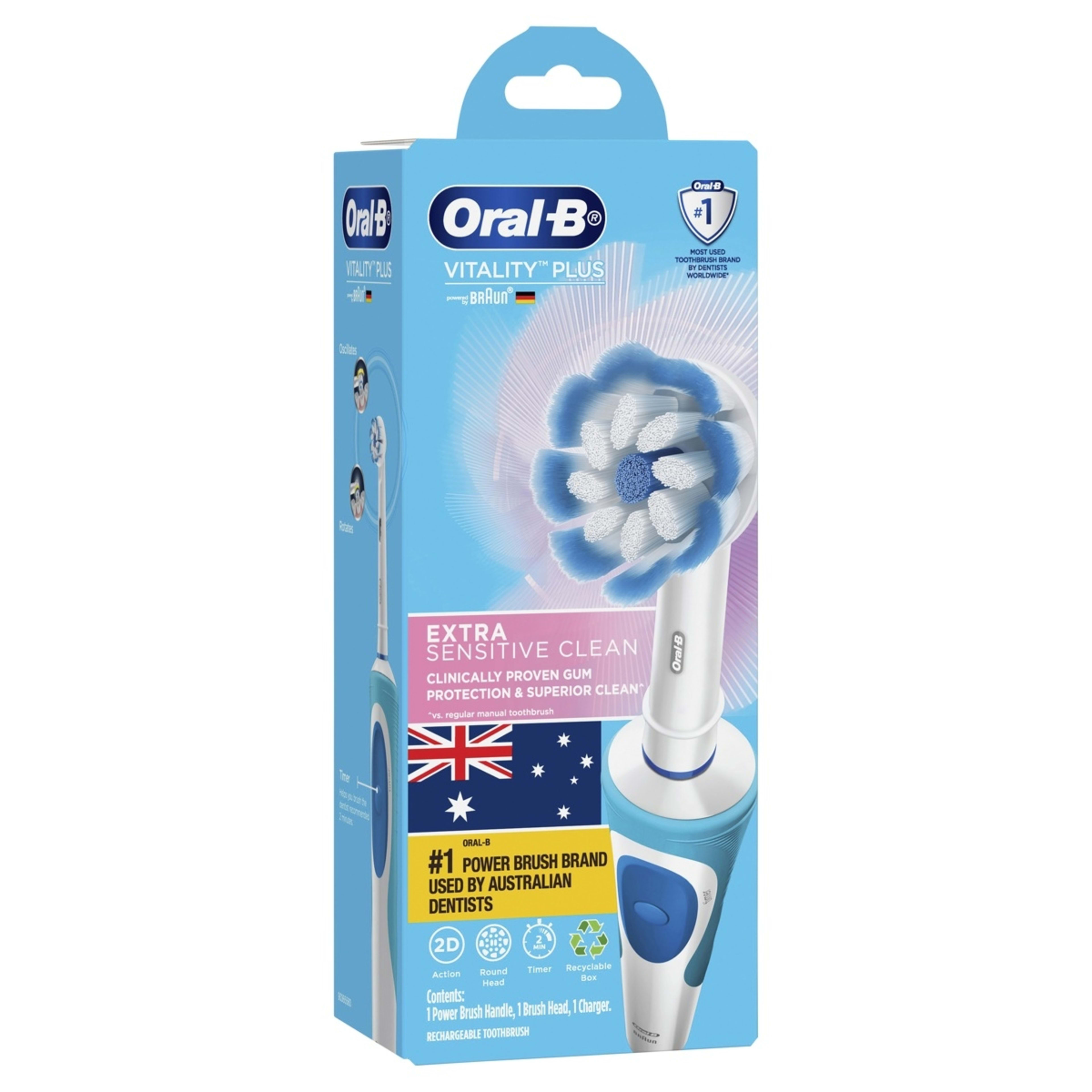 1 Oral-B Vitality Extra Sensitive Clean Electric Toothbrush, 1 of 10