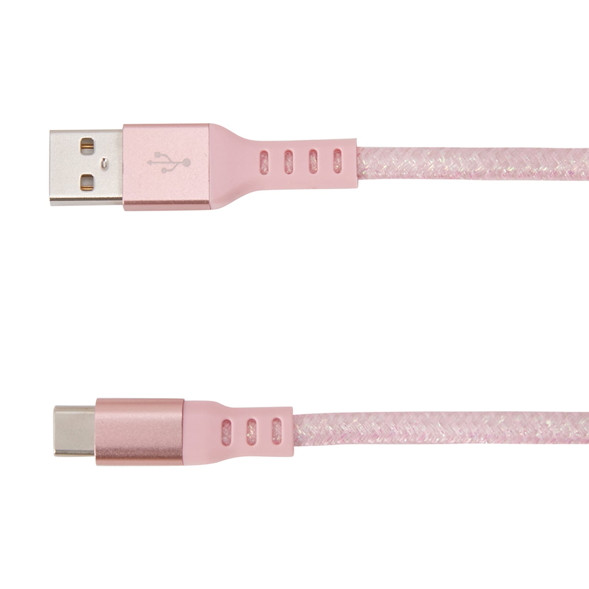 USBC Metal Cable 1m Pink Kmart