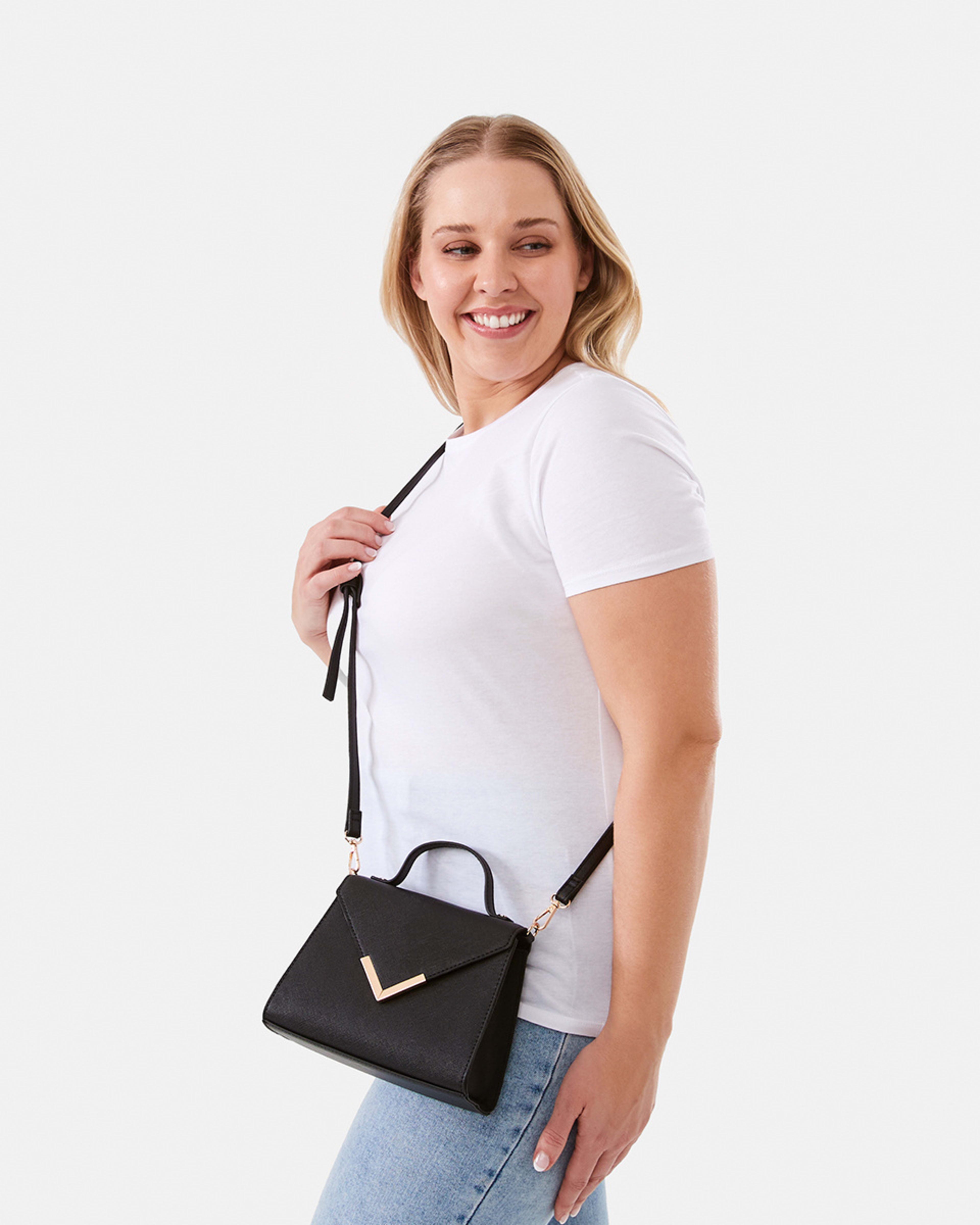 5 Dressy Flap Crossbody Bag Black, 5 of 5