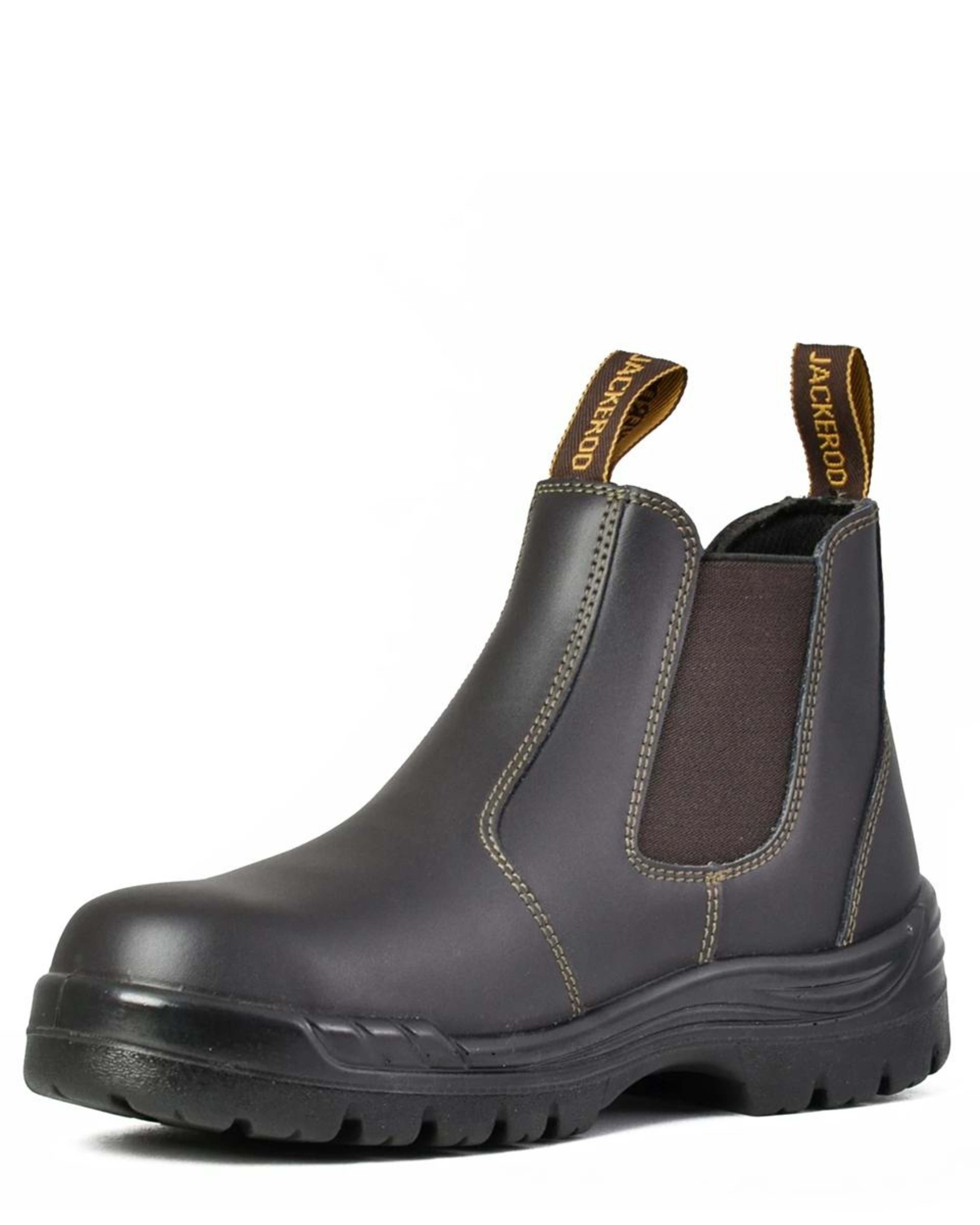 5 Slip On Work Boots CLARET BROWN, 5 of 6