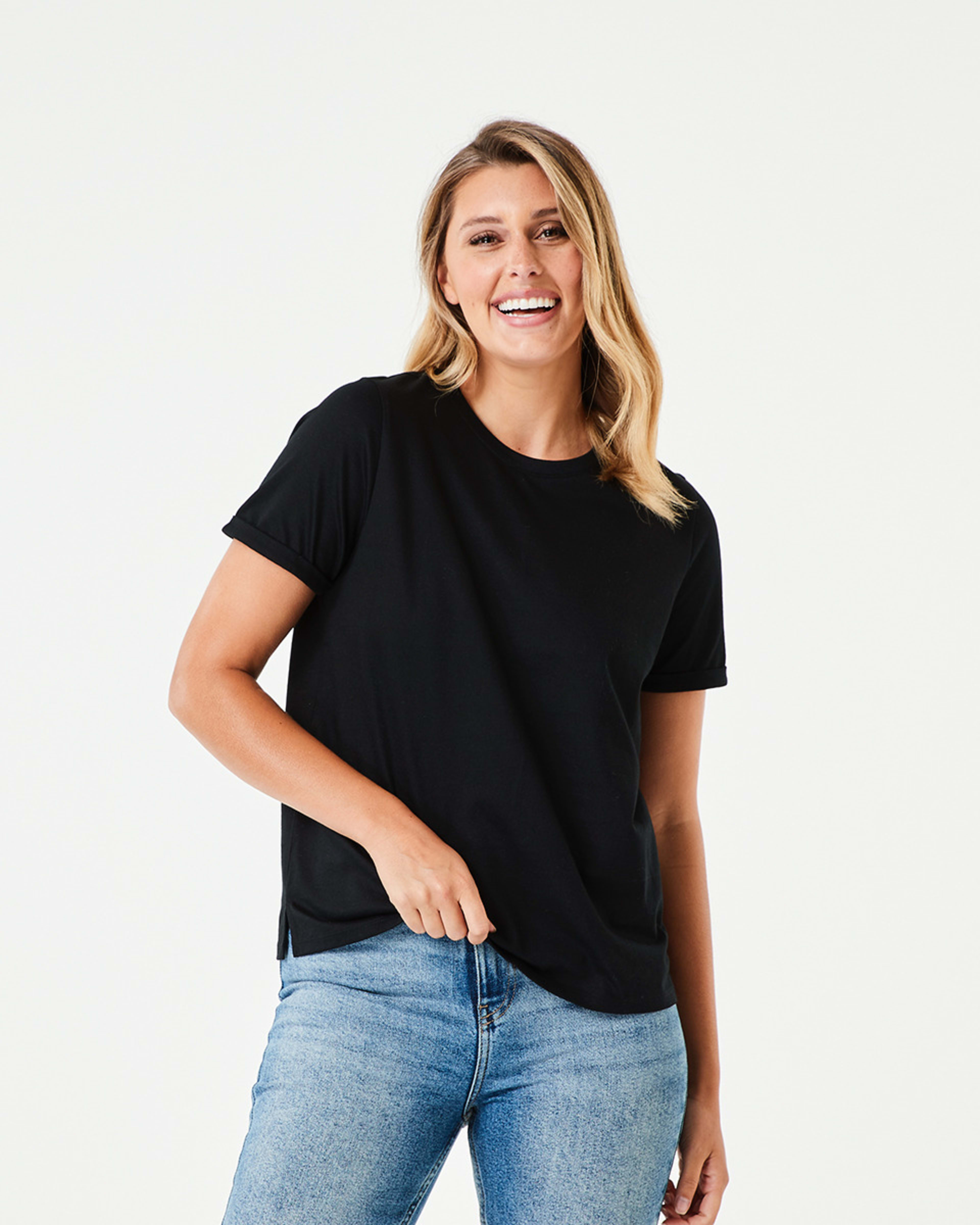 1 Short Sleeve Australian Cotton T-shirt Black