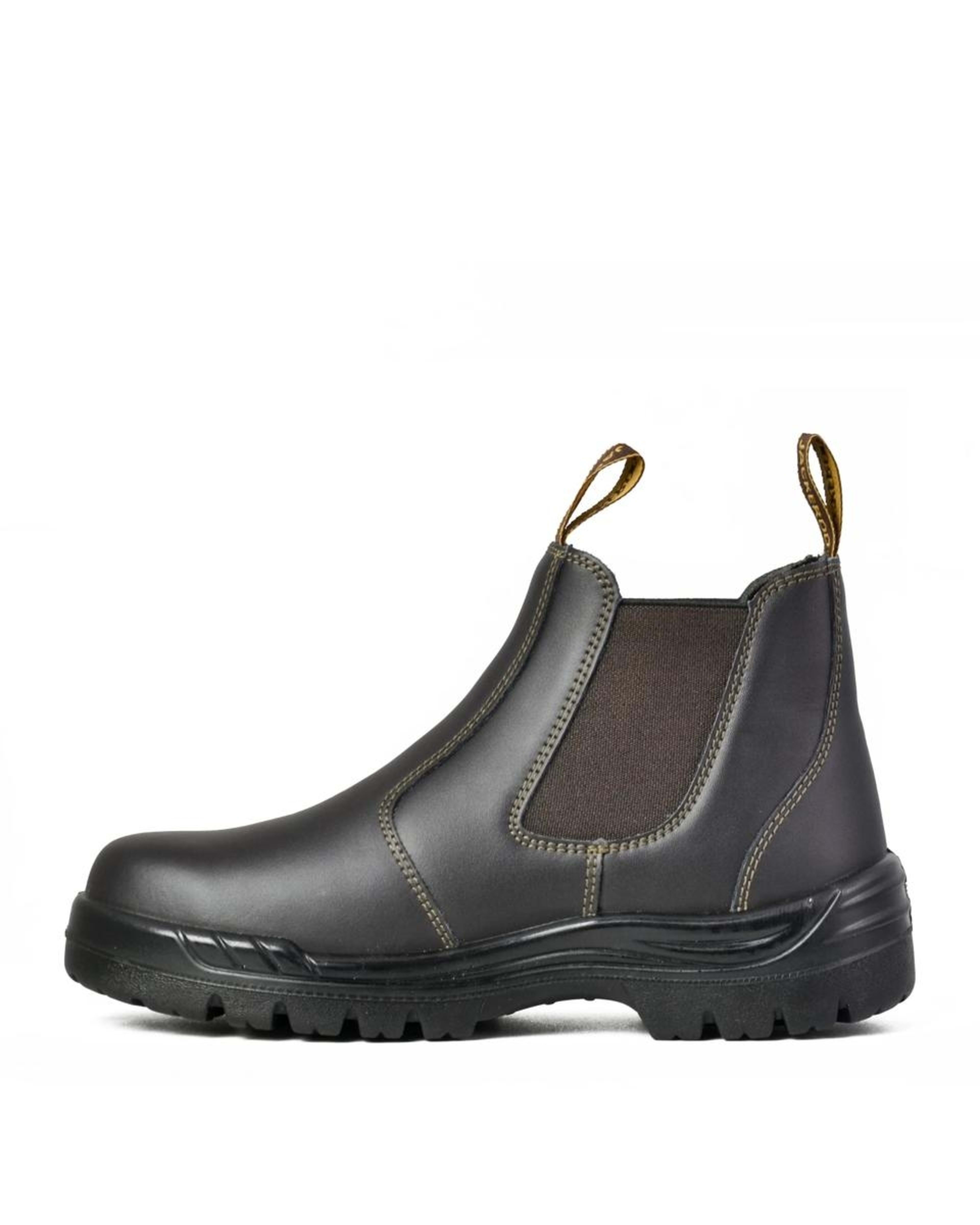 4 Slip On Work Boots CLARET BROWN, 4 of 6