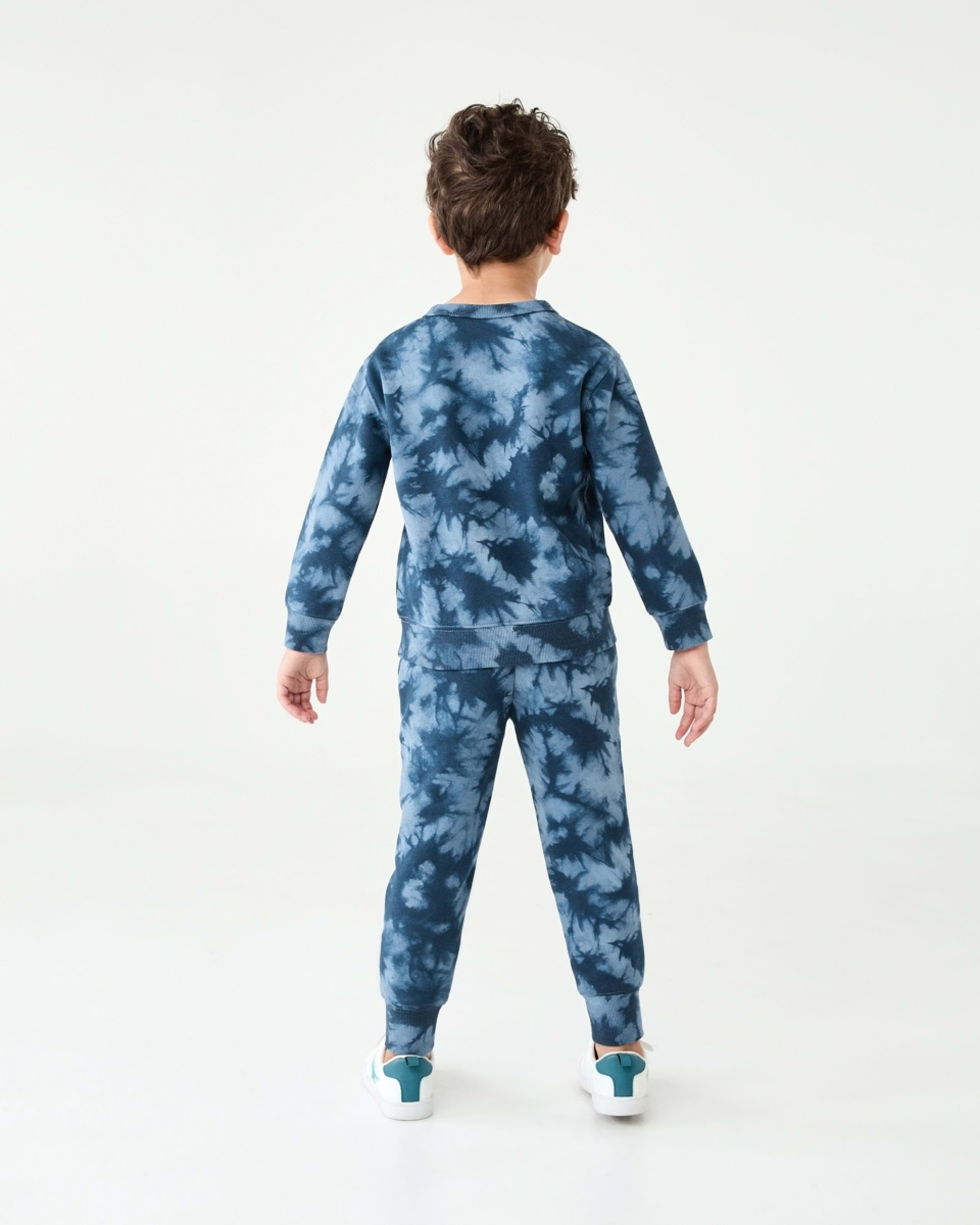 7 All Over Print Crew Neck Sweatshirt Blu Tiedye, 7 of 9