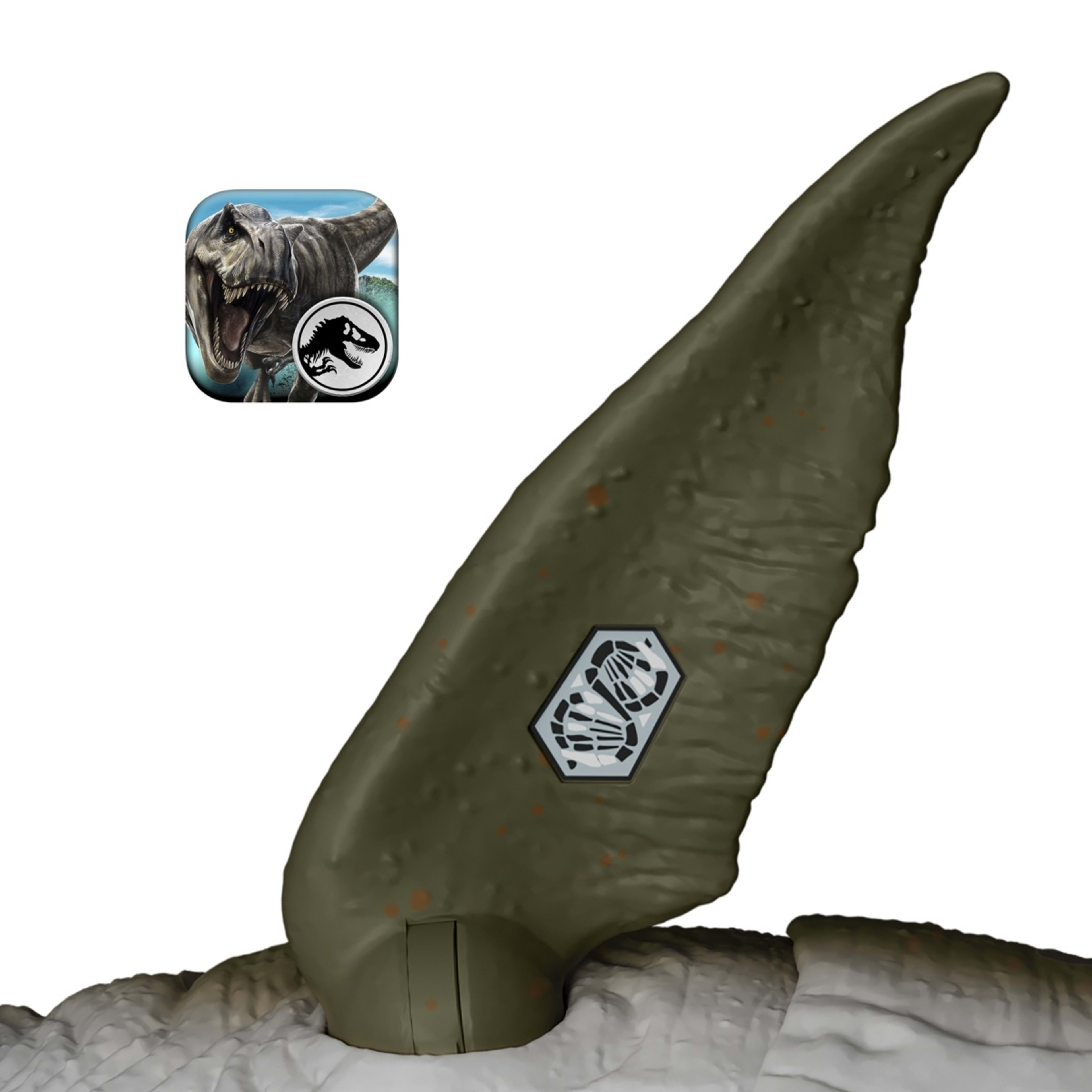 6 Jurassic World Rebirth Bite 'N Blast Mosasaurus Action Figure & Mini Dilophosaurus, 6 of 7