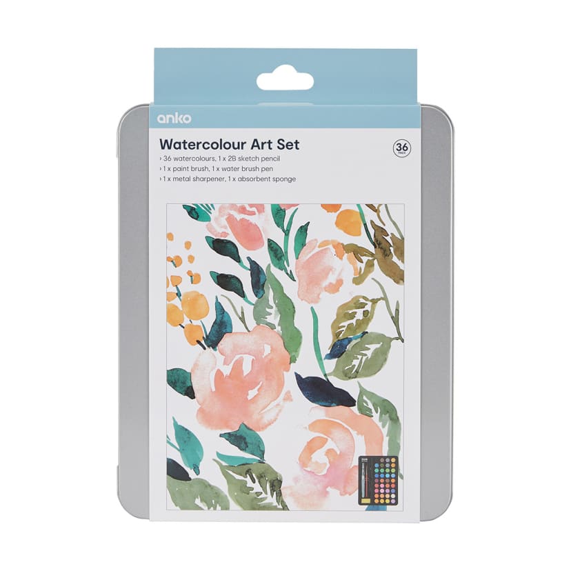 36 Pack Watercolour Art Set Kmart