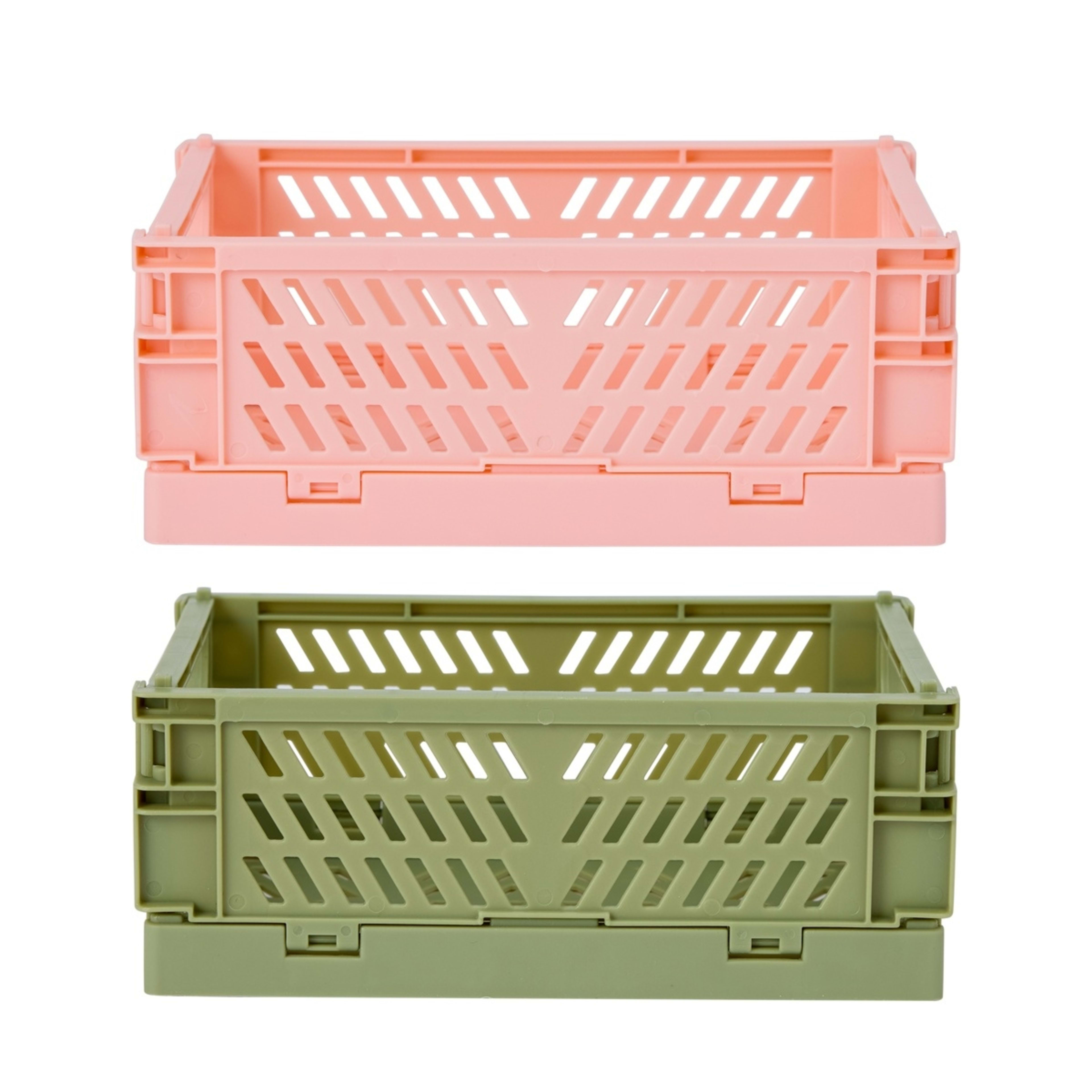 2 2 Pack Collapsible Containers - Pink and Green, 2 of 7