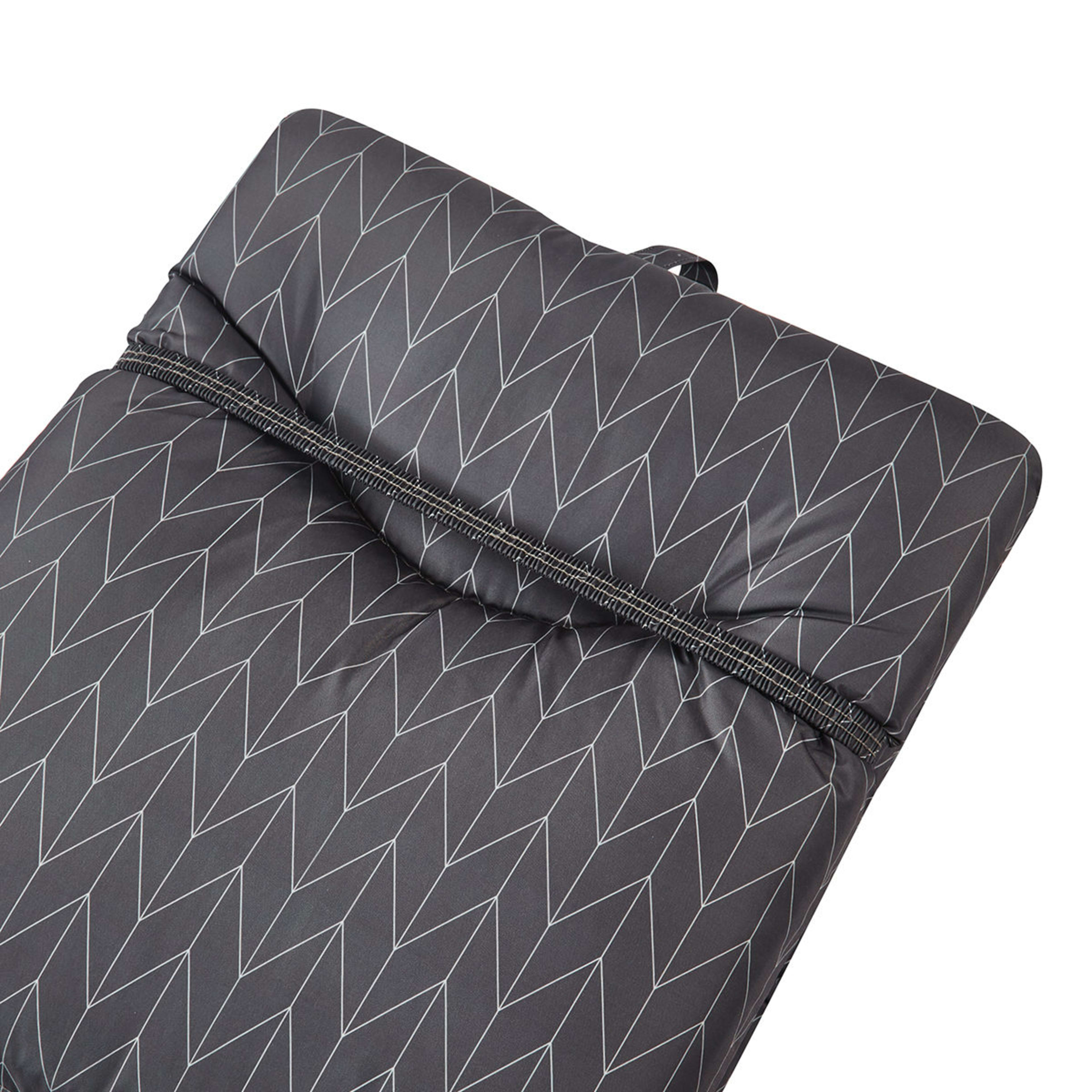 Outdoor Highback Cushion Grey Herringbone Kmart