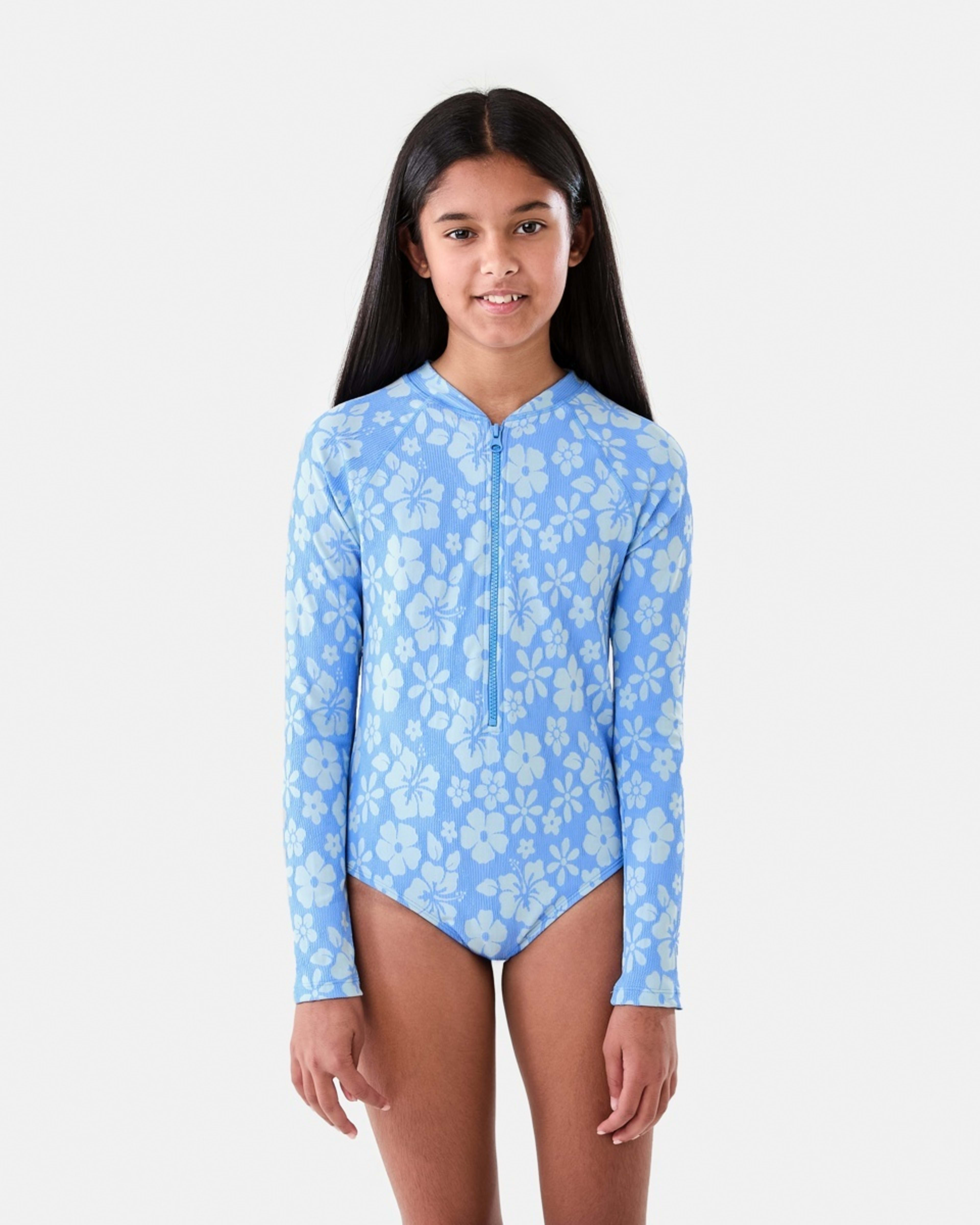 1 Long Sleeve Swimsuit Trpc Flwrs, 1 of 4