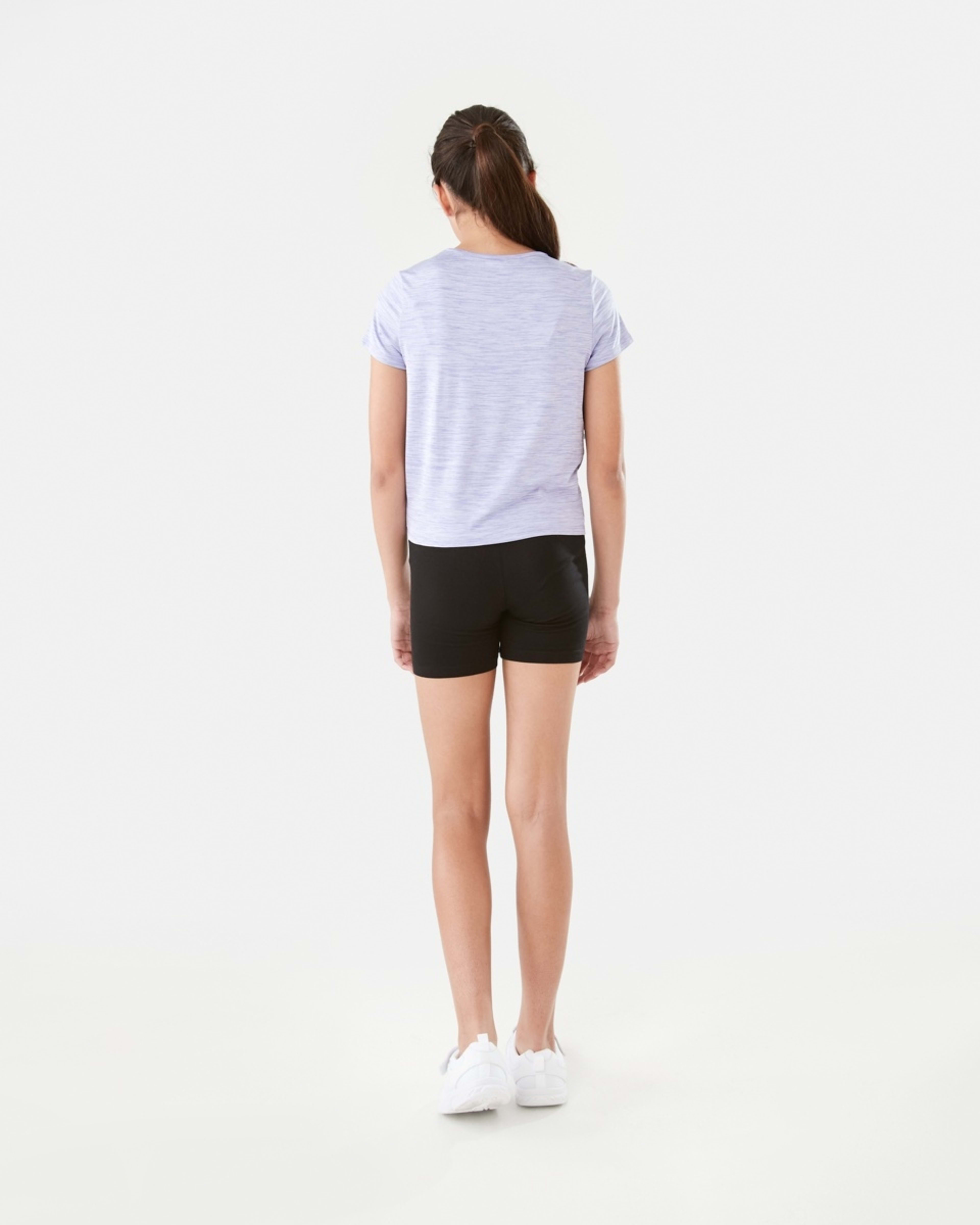 7 Active Kids Twist Front T-shirt Purp Marle, 7 of 9