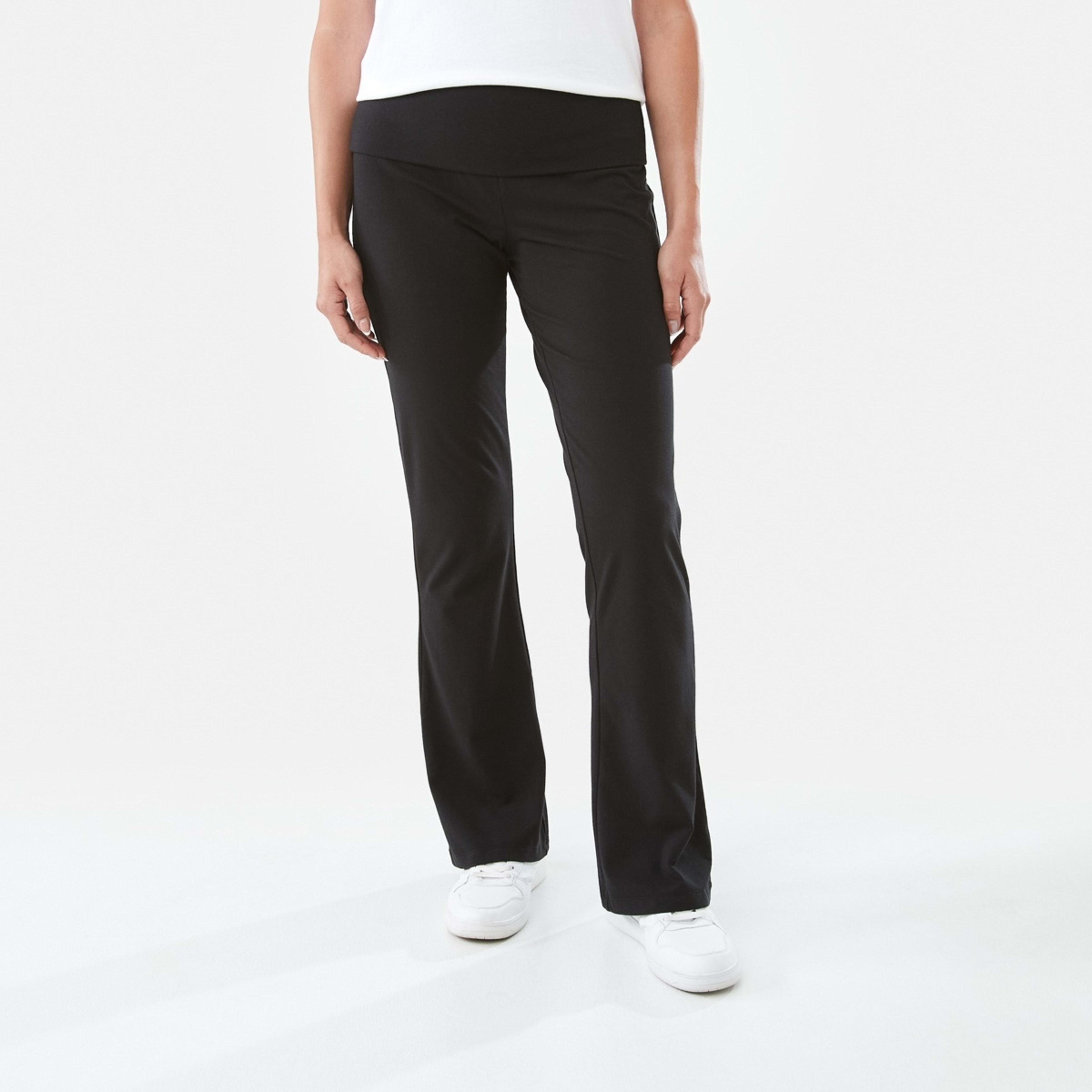 1 Fold Down Flare Pants Black, 1 of 4