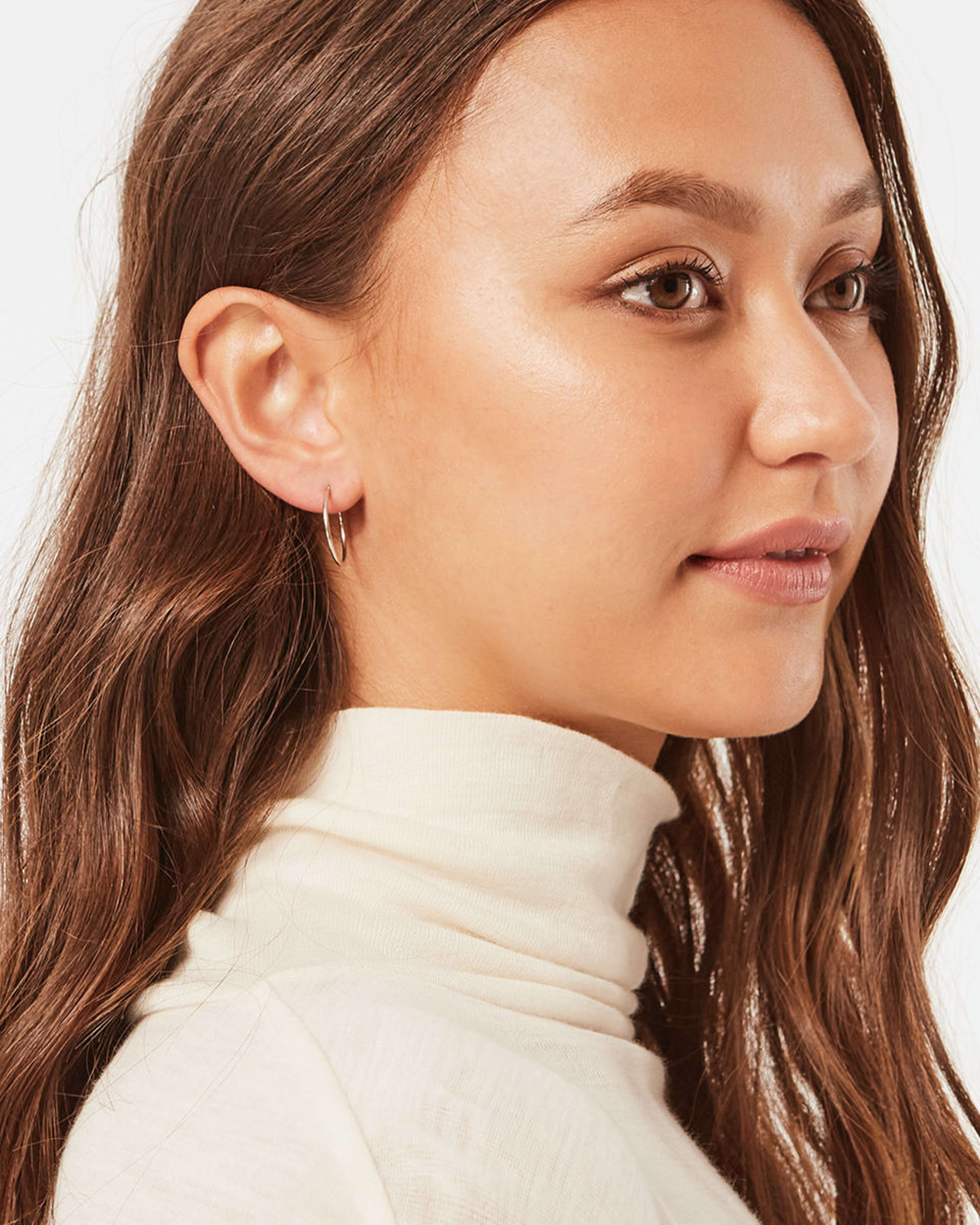 5 Sterling Silver Hoop Earrings Silver, 5 of 6