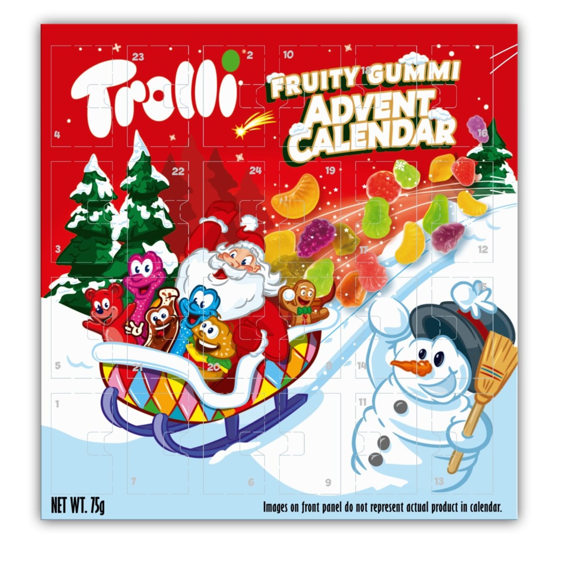 Trolli Fruity Gummi Advent Calendar 75g Kmart