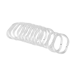 Clear Shower Curtain Rings - Pack of 12 - Kmart