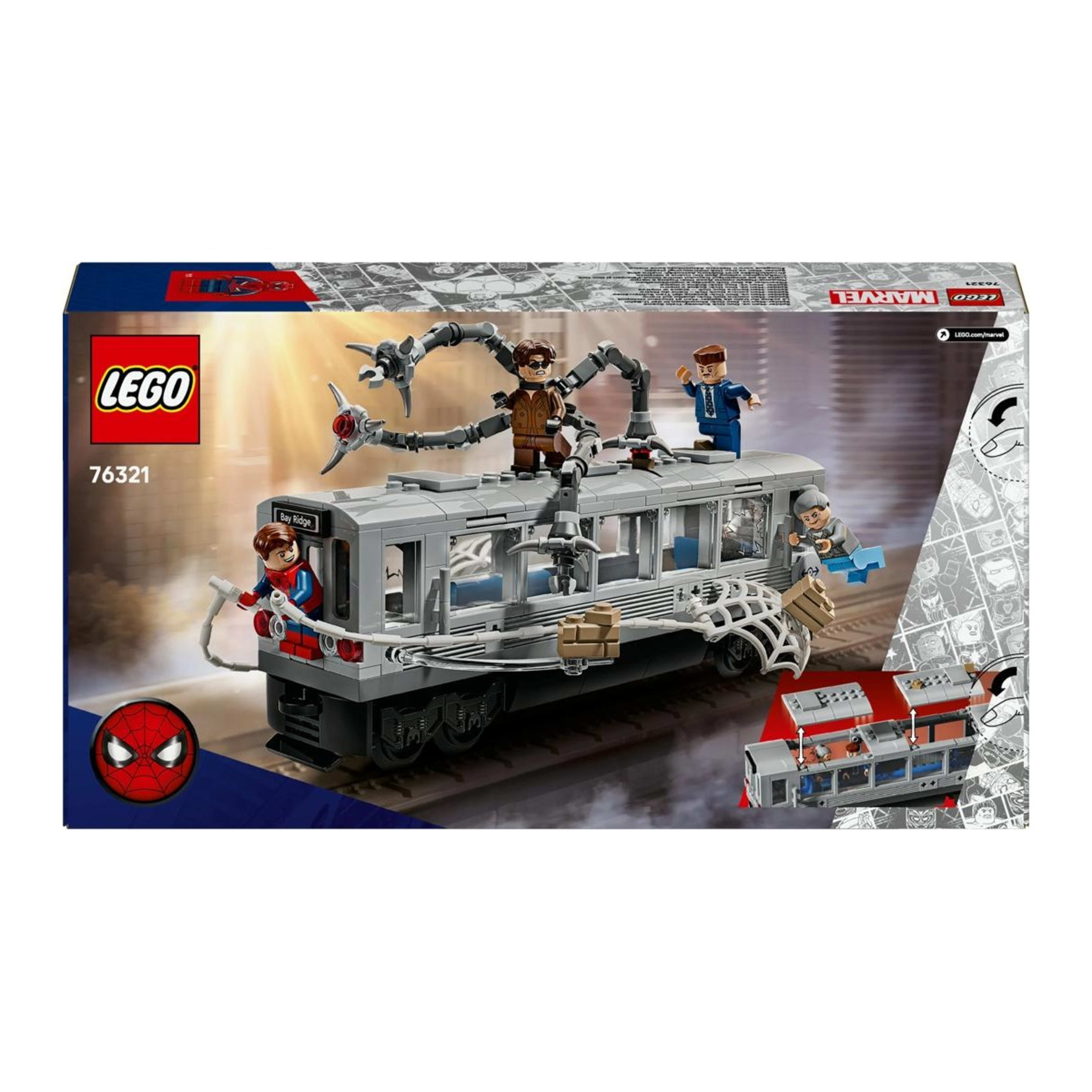 10 LEGO Marvel Super Heroes Spider-Man vs. Doc Ock Subway Train Scene 76321, 10 of 10