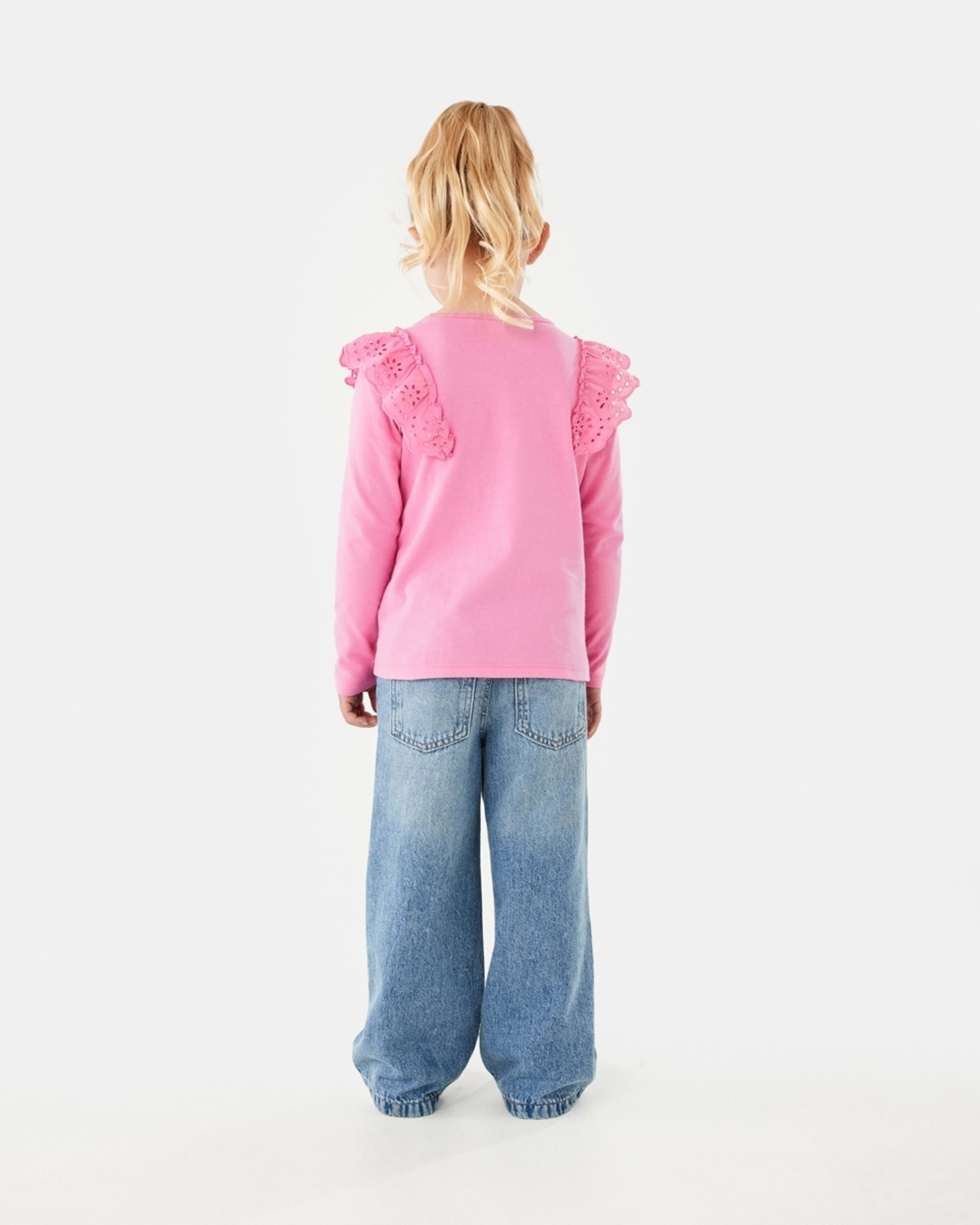 6 Broderie Trim Top Aurora Pink, 6 of 8